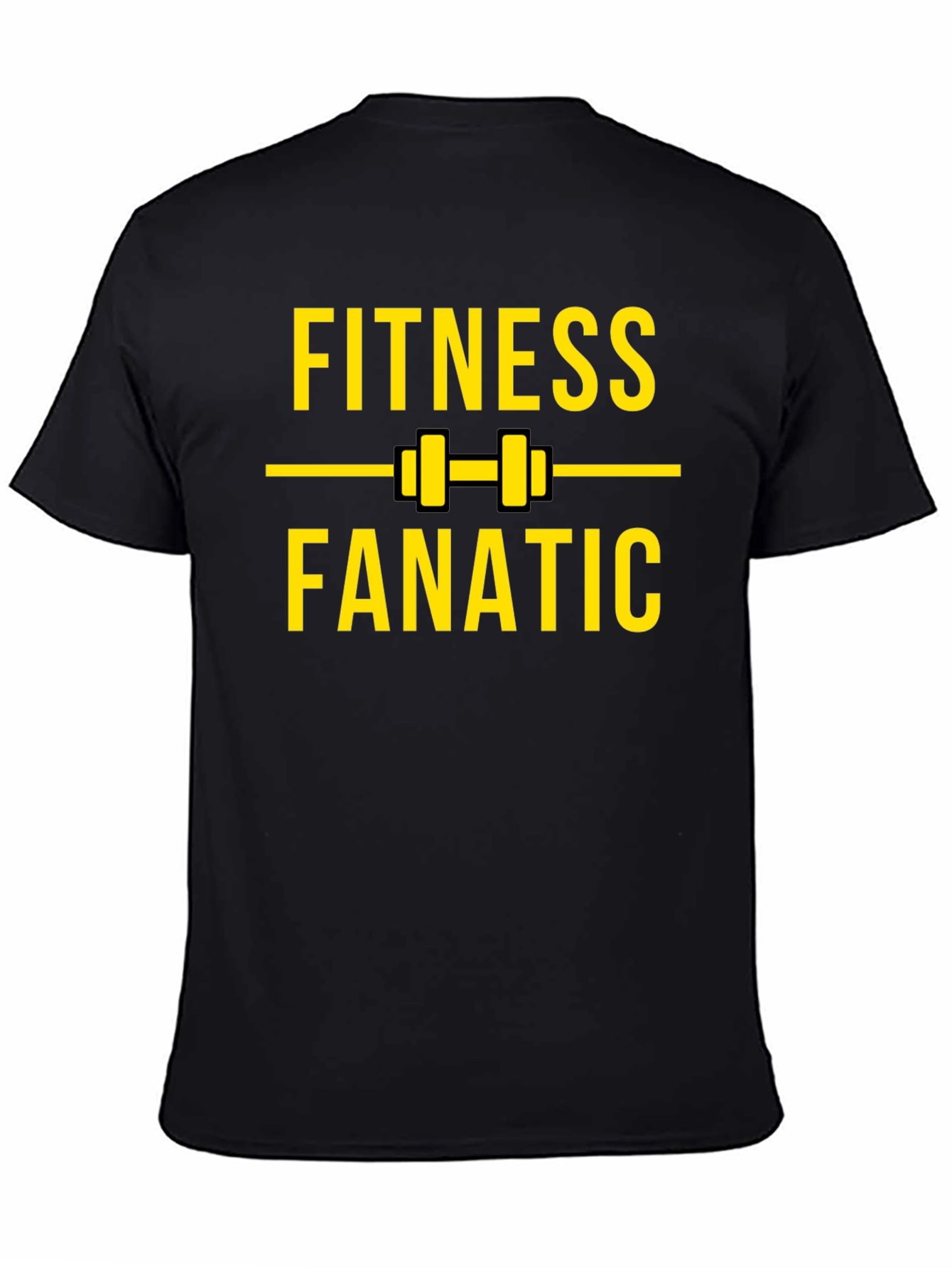 Fitness Fanatic Black Graphic Tee