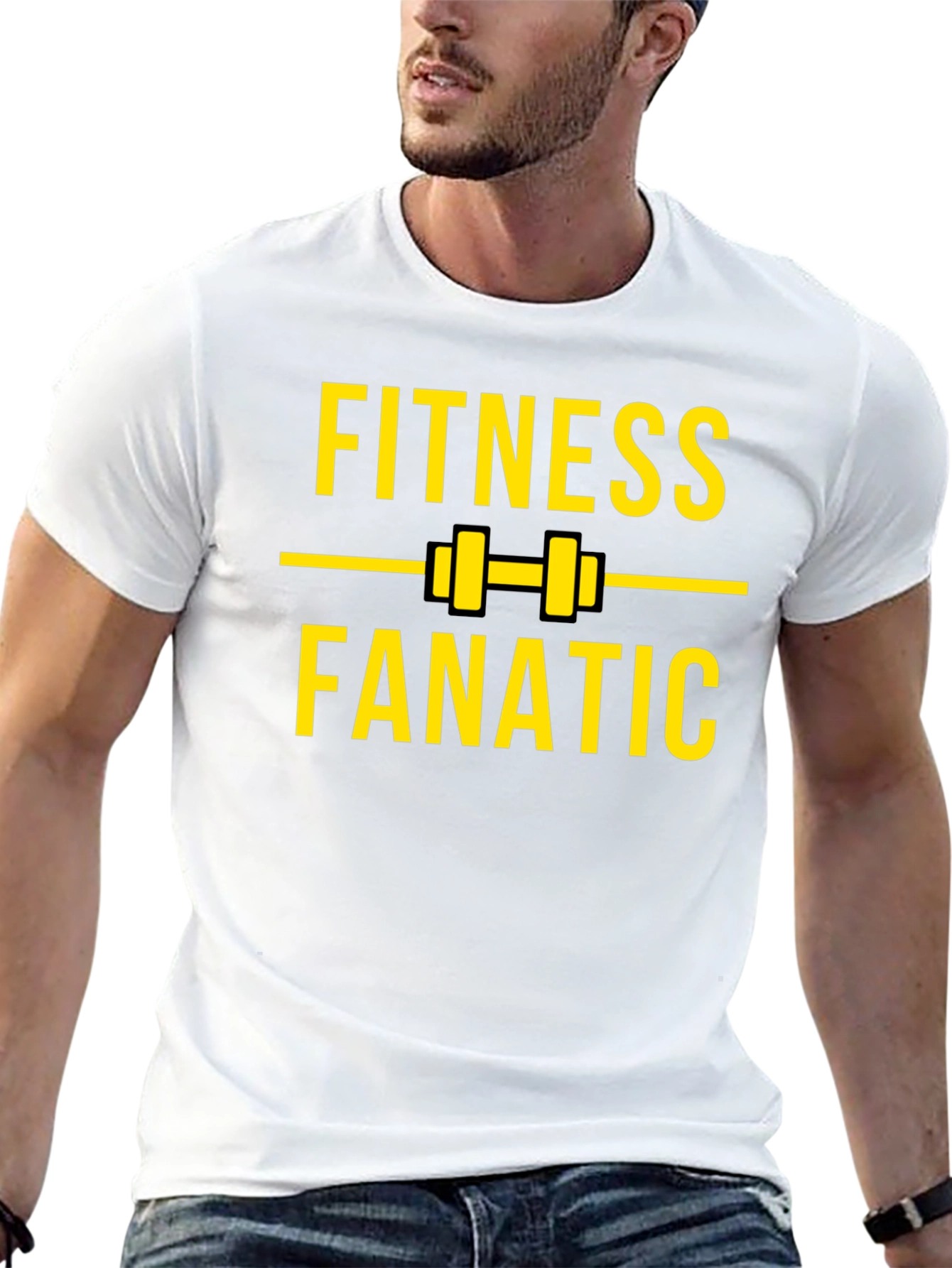 Fitness Fanatic Black Graphic Tee