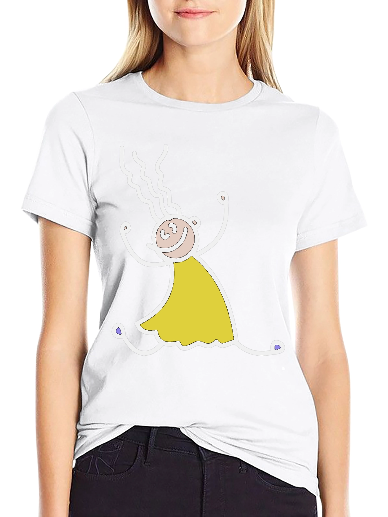 Funny Stick Figure Black T-Shirt