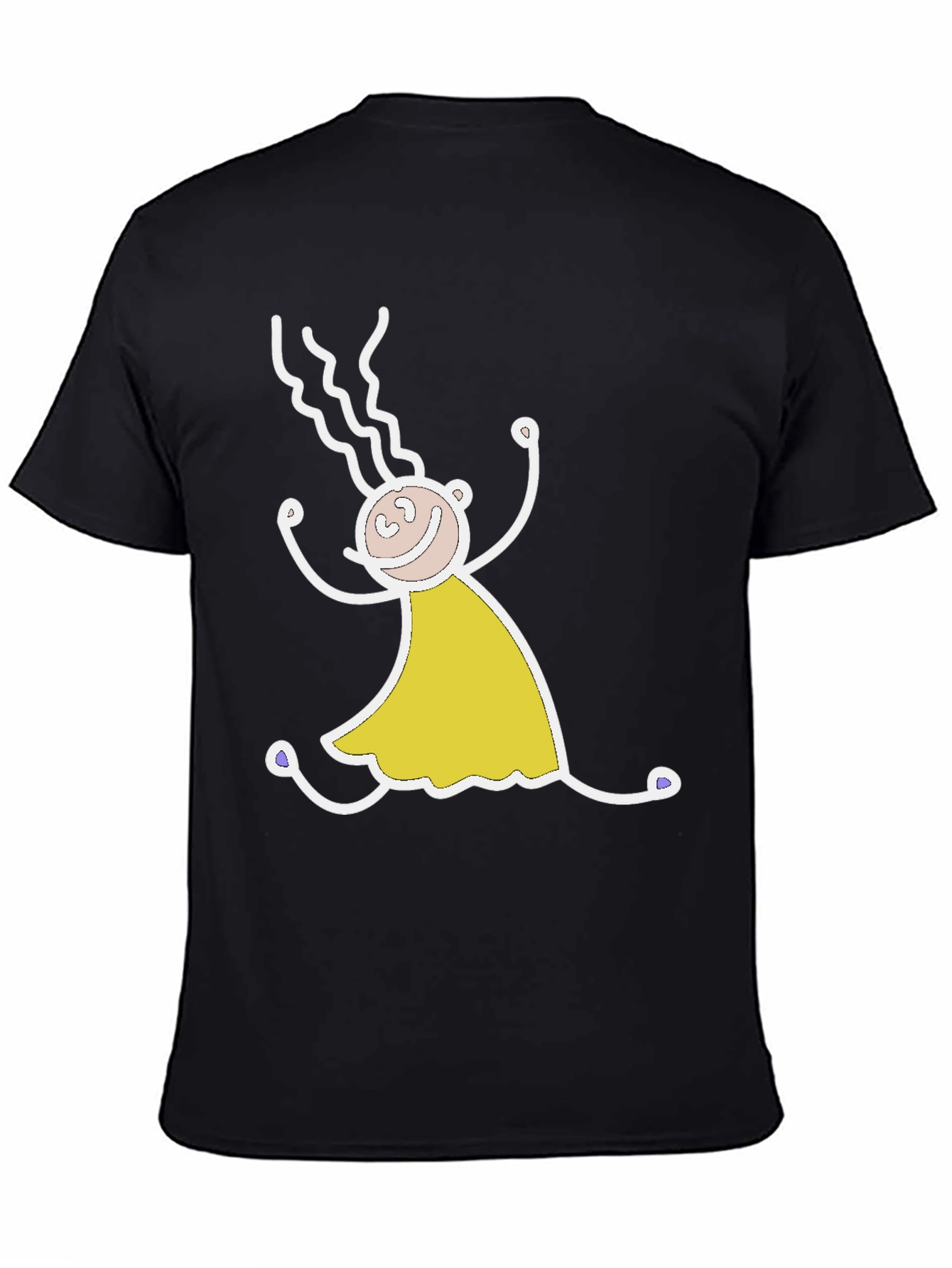 Funny Stick Figure Black T-Shirt
