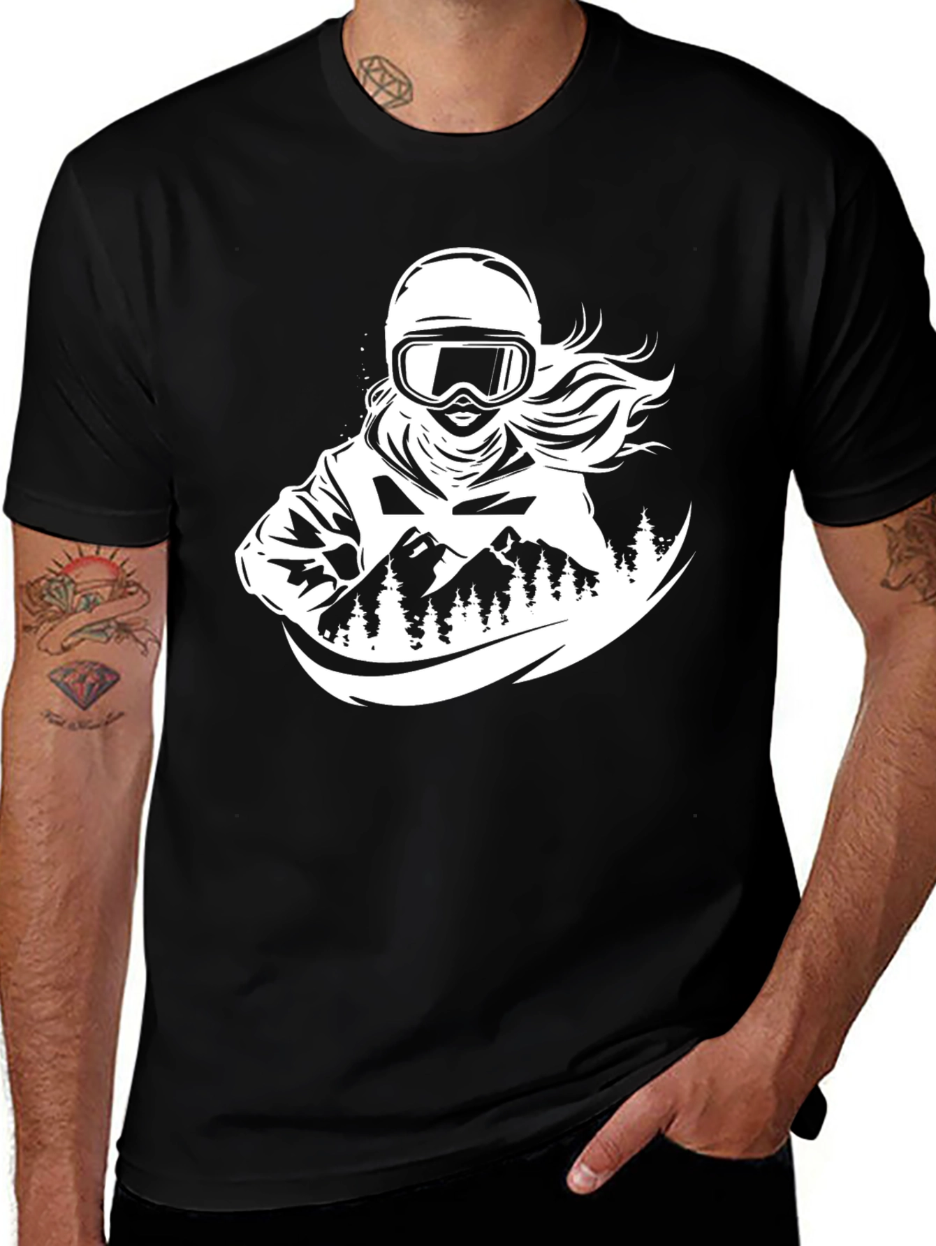 Snow Sport Athlete Graphic Tee