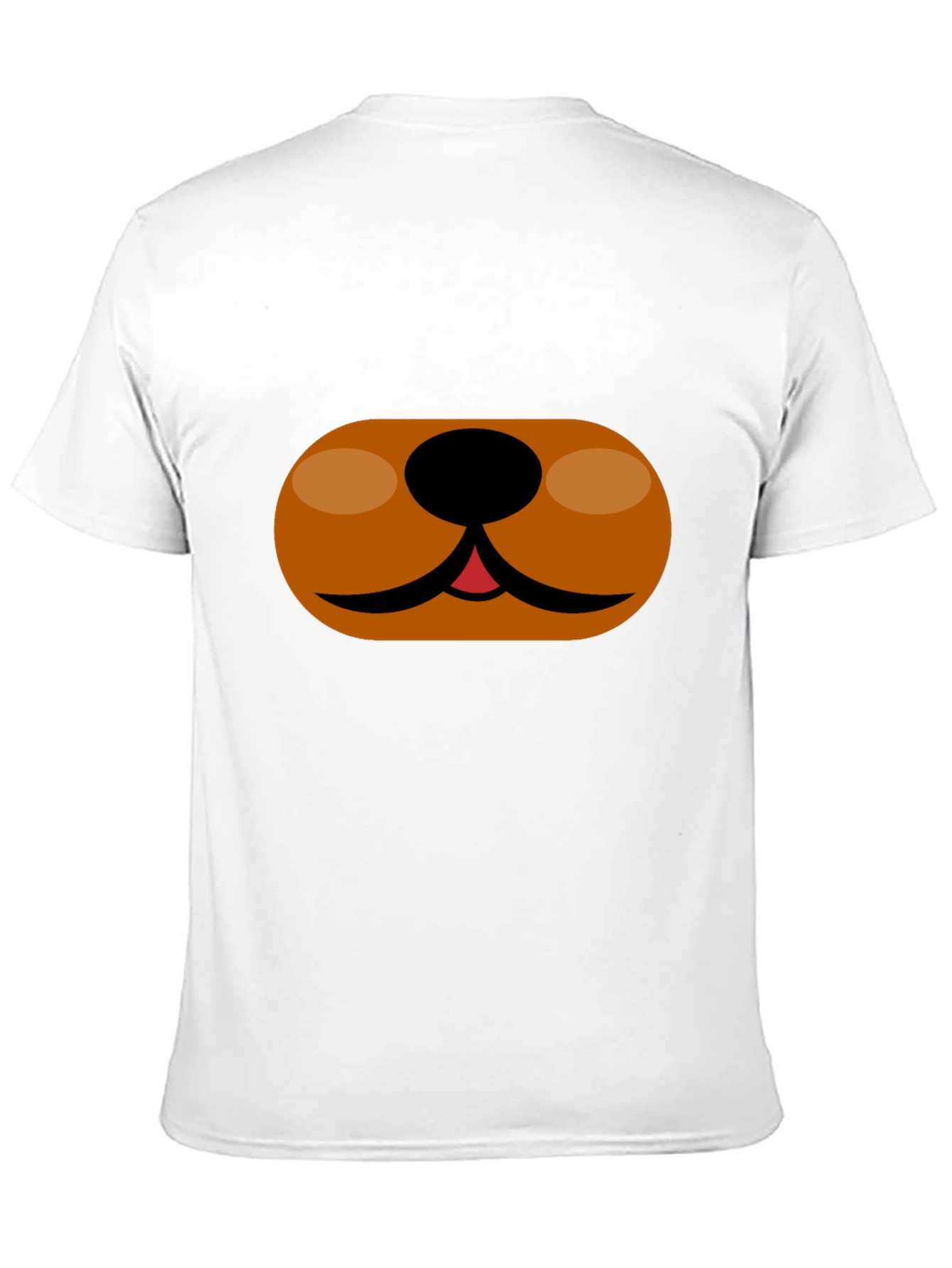 Cartoon Dog Face T-Shirt - Black Cotton Tee