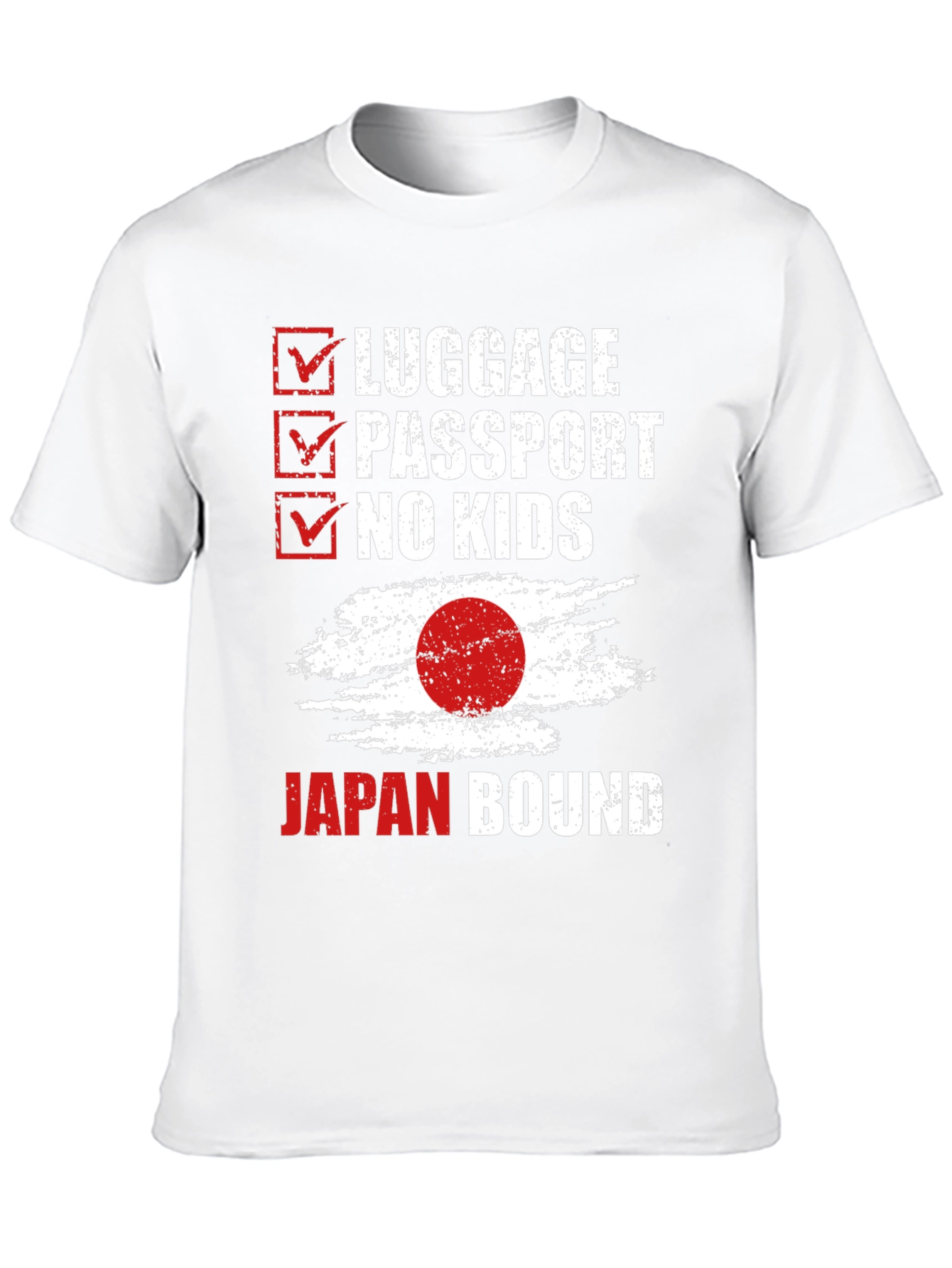 Japan Bound T-Shirt - Travel Checklist Design