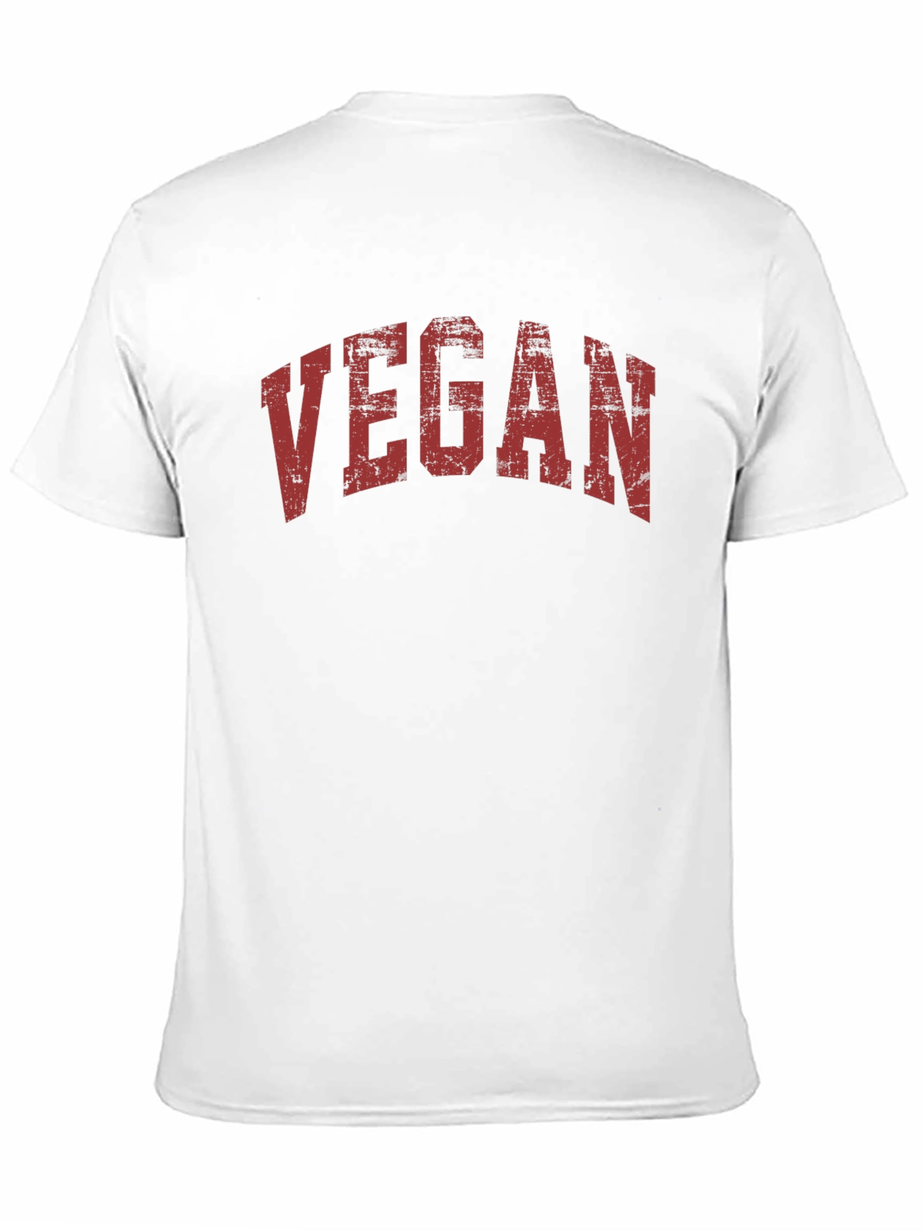 Vegan T-Shirt - Distressed Red Print
