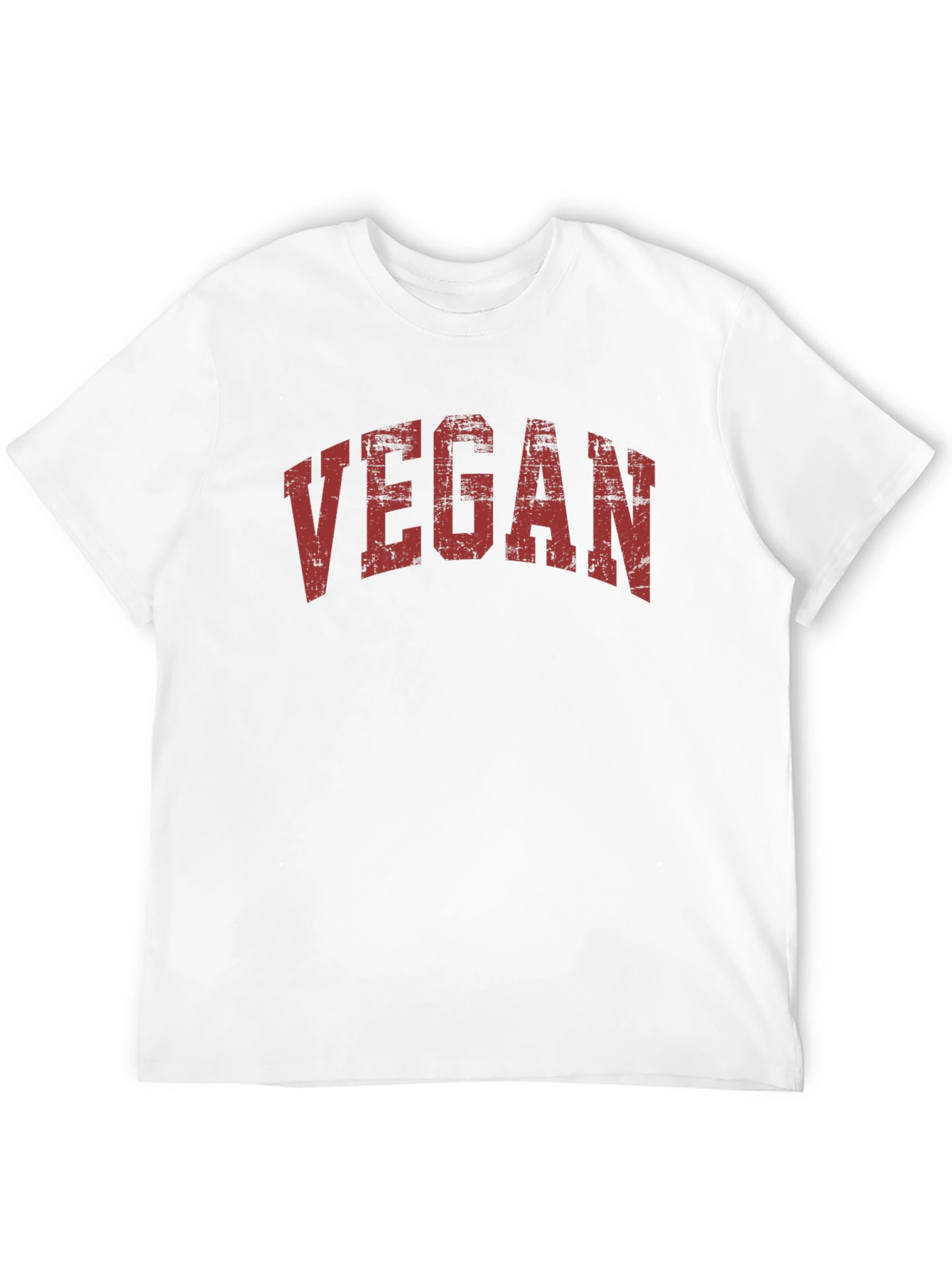 Vegan T-Shirt - Distressed Red Print