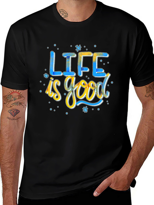 Life is Good Graphic T-Shirt - Mens Black Tee