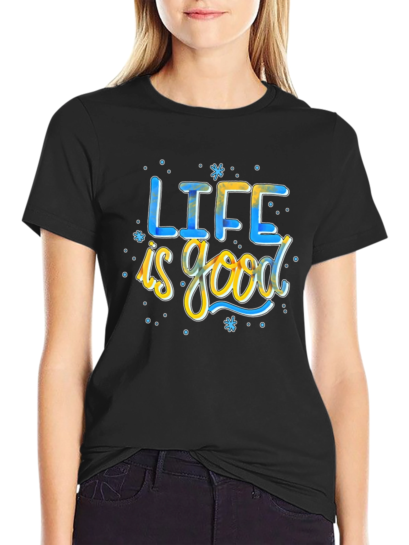 Life is Good Graphic T-Shirt - Mens Black Tee