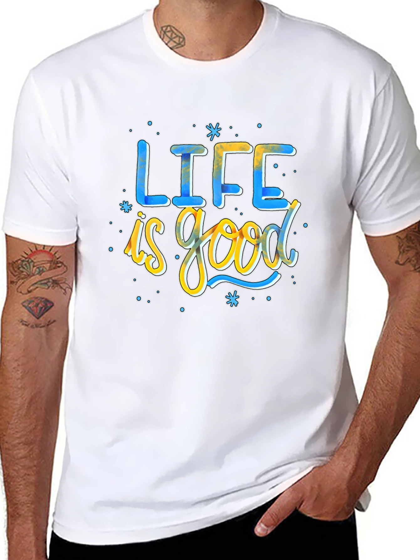 Life is Good Graphic T-Shirt - Mens Black Tee