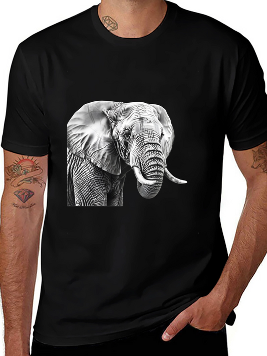 Elephant Graphic Tee - Mens Black T-Shirt