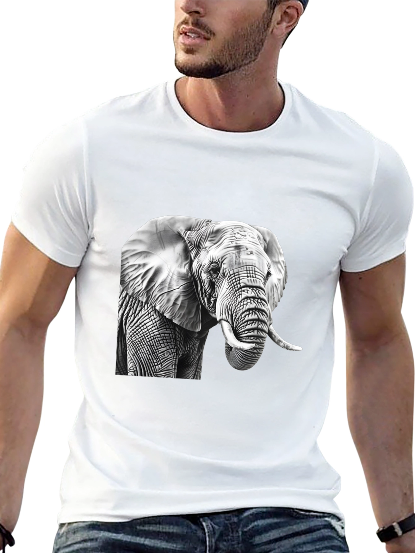 Elephant Graphic Tee - Mens Black T-Shirt