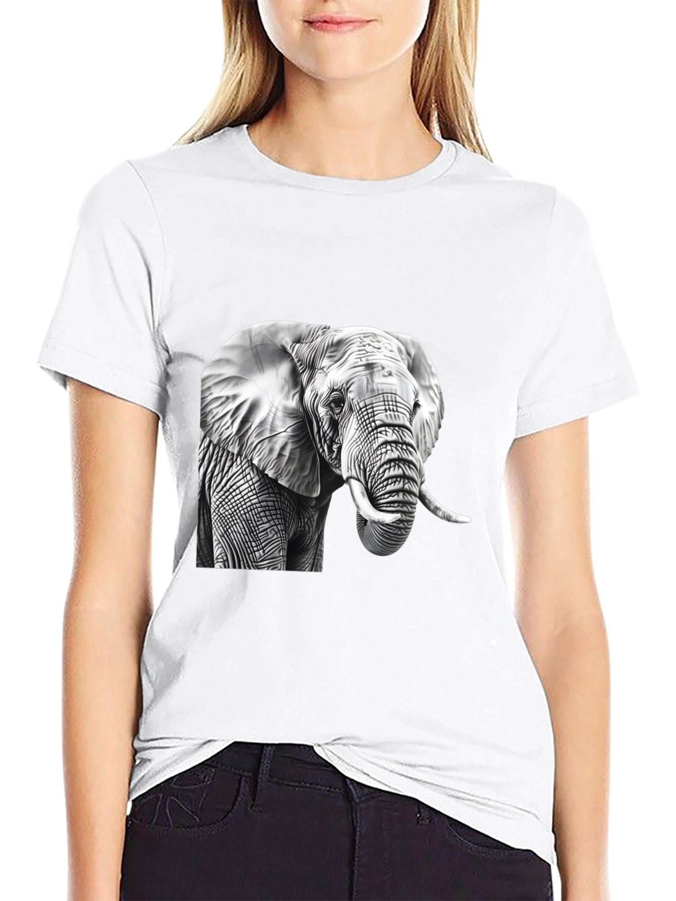 Elephant Graphic Tee - Mens Black T-Shirt
