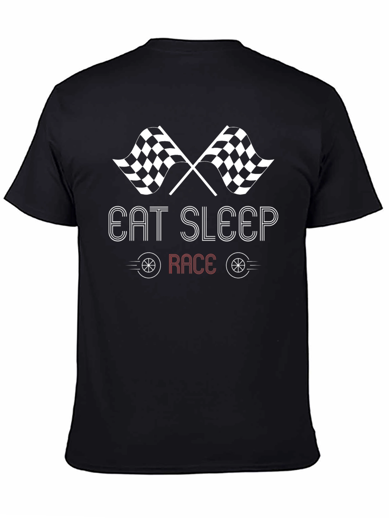 Eat Sleep Race Black Graphic Tee