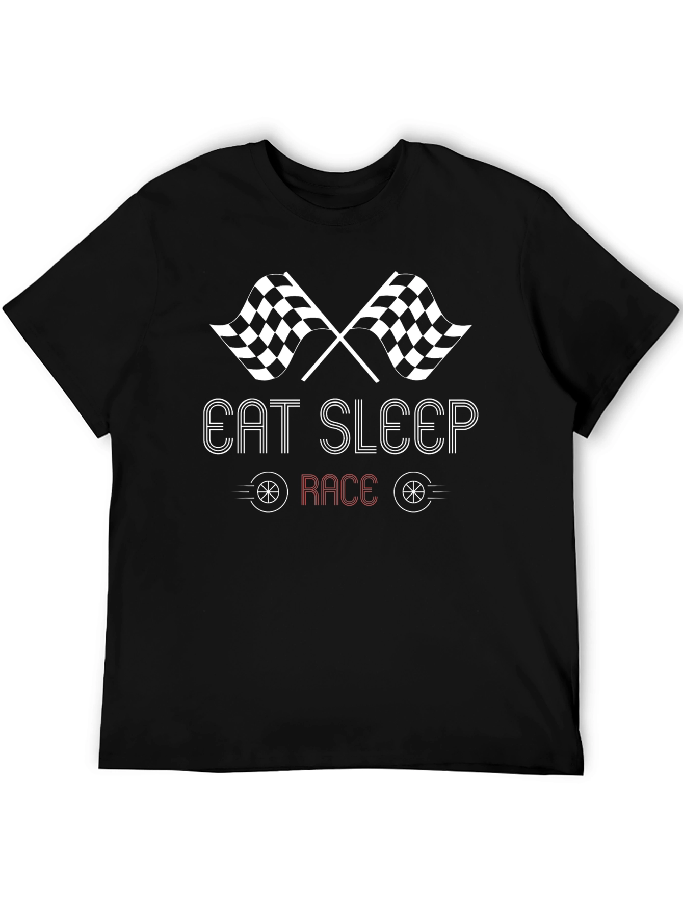 Eat Sleep Race Black Graphic Tee