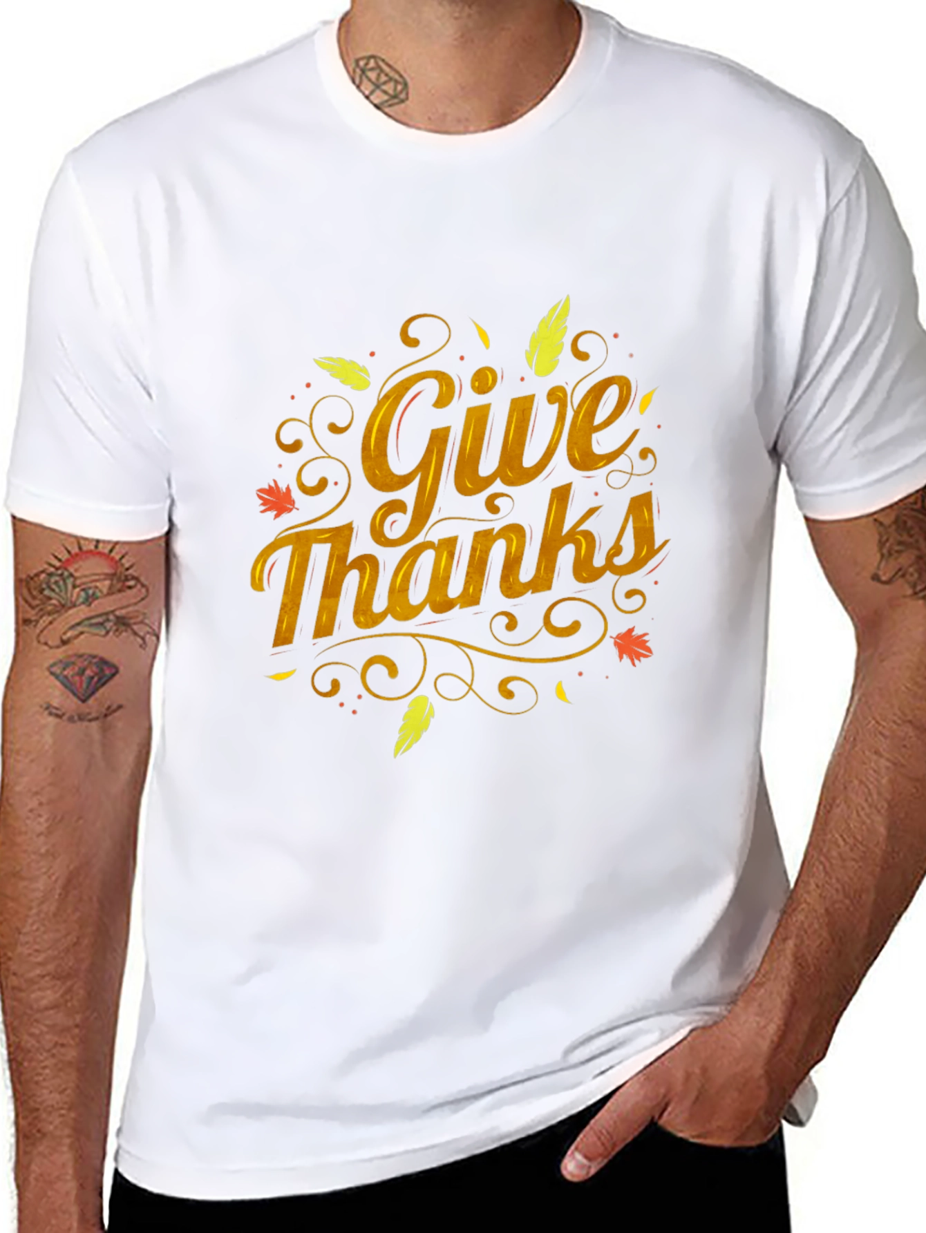 Give Thanks T-Shirt - Fall Thanksgiving Tee