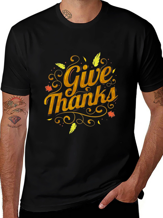 Give Thanks T-Shirt - Fall Thanksgiving Tee