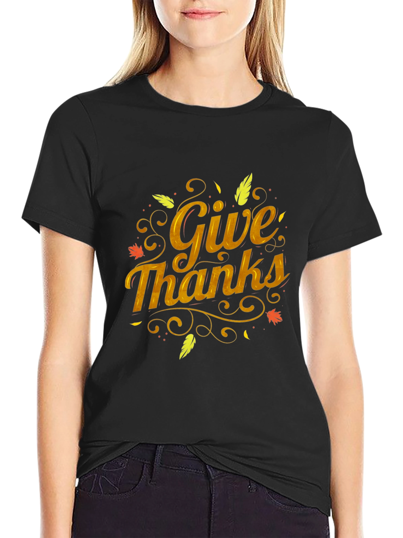 Give Thanks T-Shirt - Fall Thanksgiving Tee