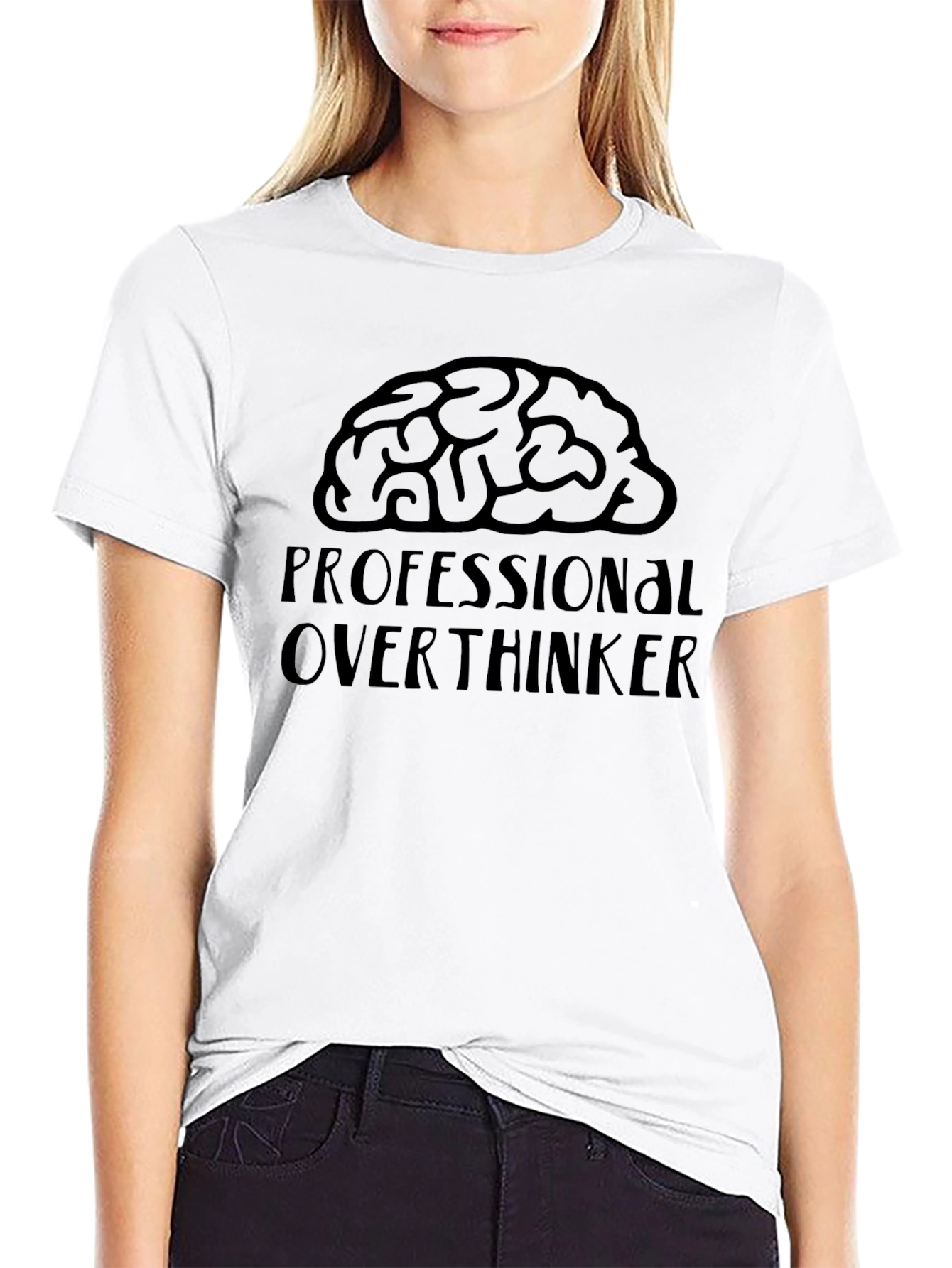 Professional Overthinker T-Shirt - Brain Graphic Tee