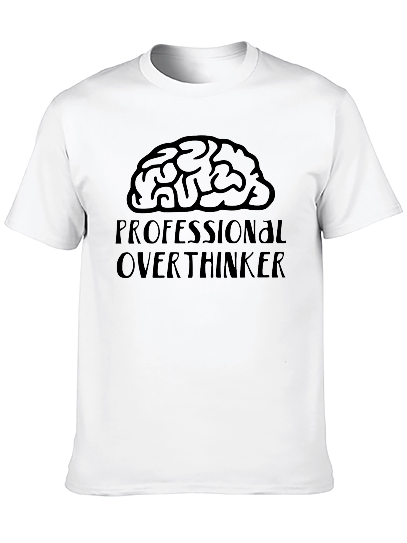 Professional Overthinker T-Shirt - Brain Graphic Tee