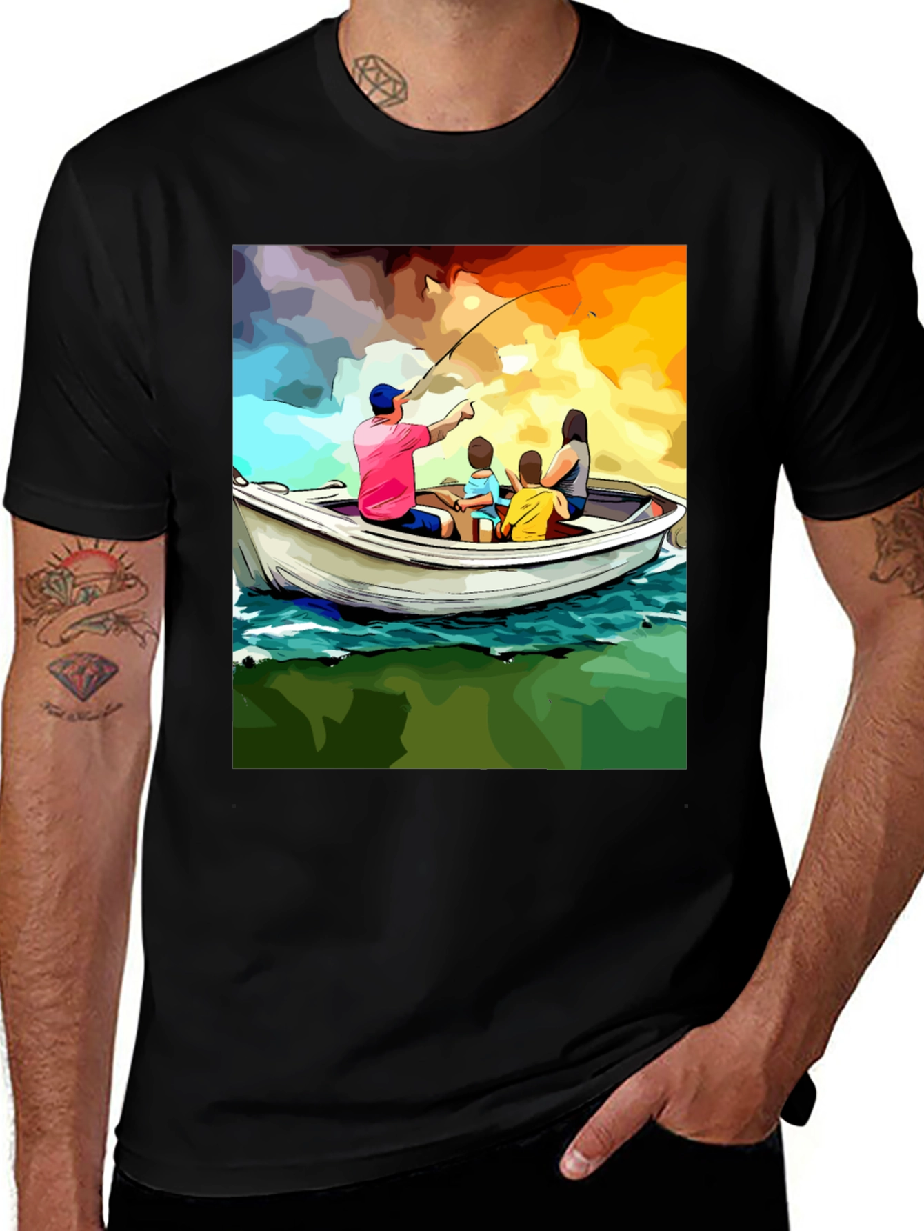 Family Fishing Trip Graphic Tee