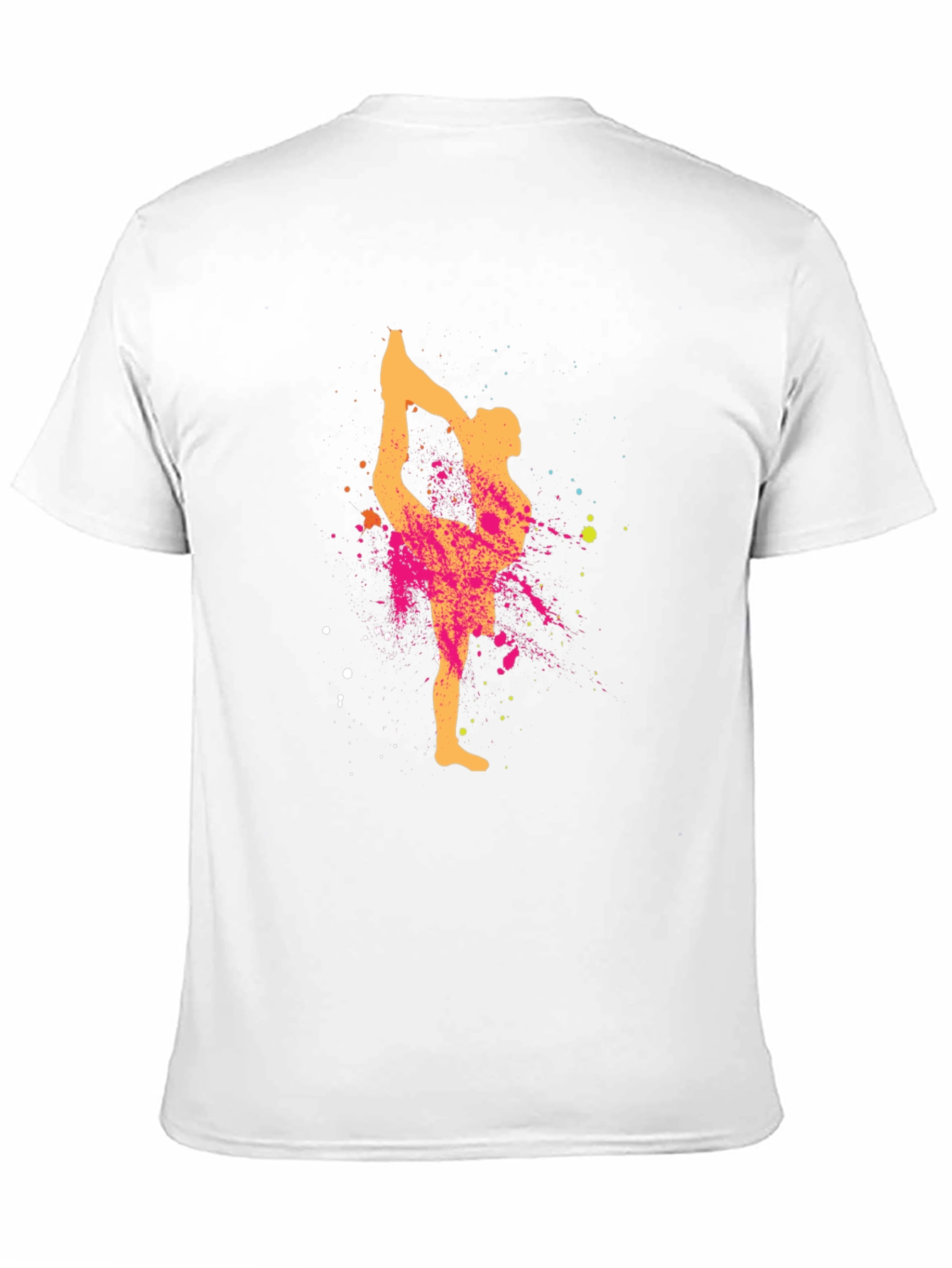 Gymnast Silhouette Mens Graphic T-Shirt