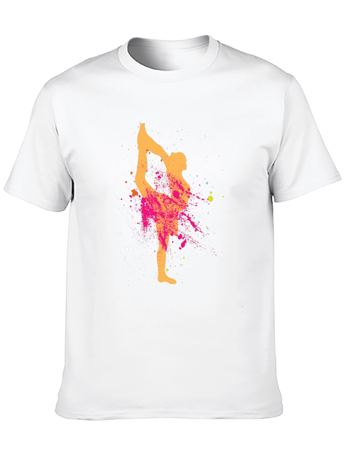 Gymnast Silhouette Mens Graphic T-Shirt