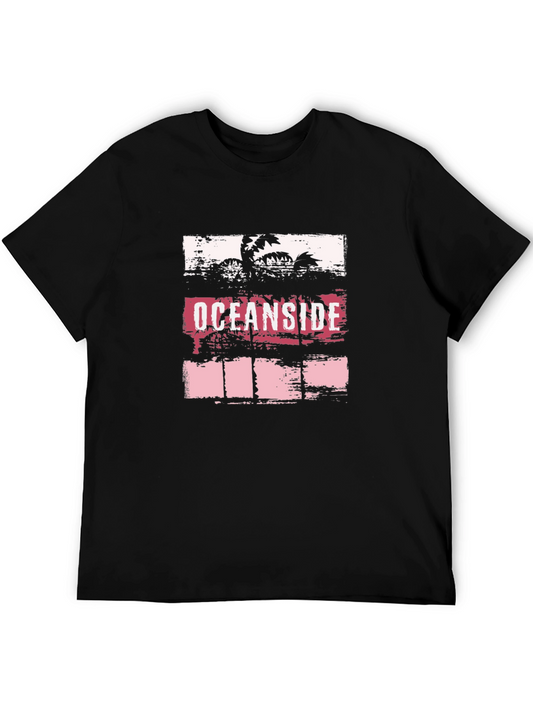 Oceanside Palms Graphic Tee - Classic Beach Style