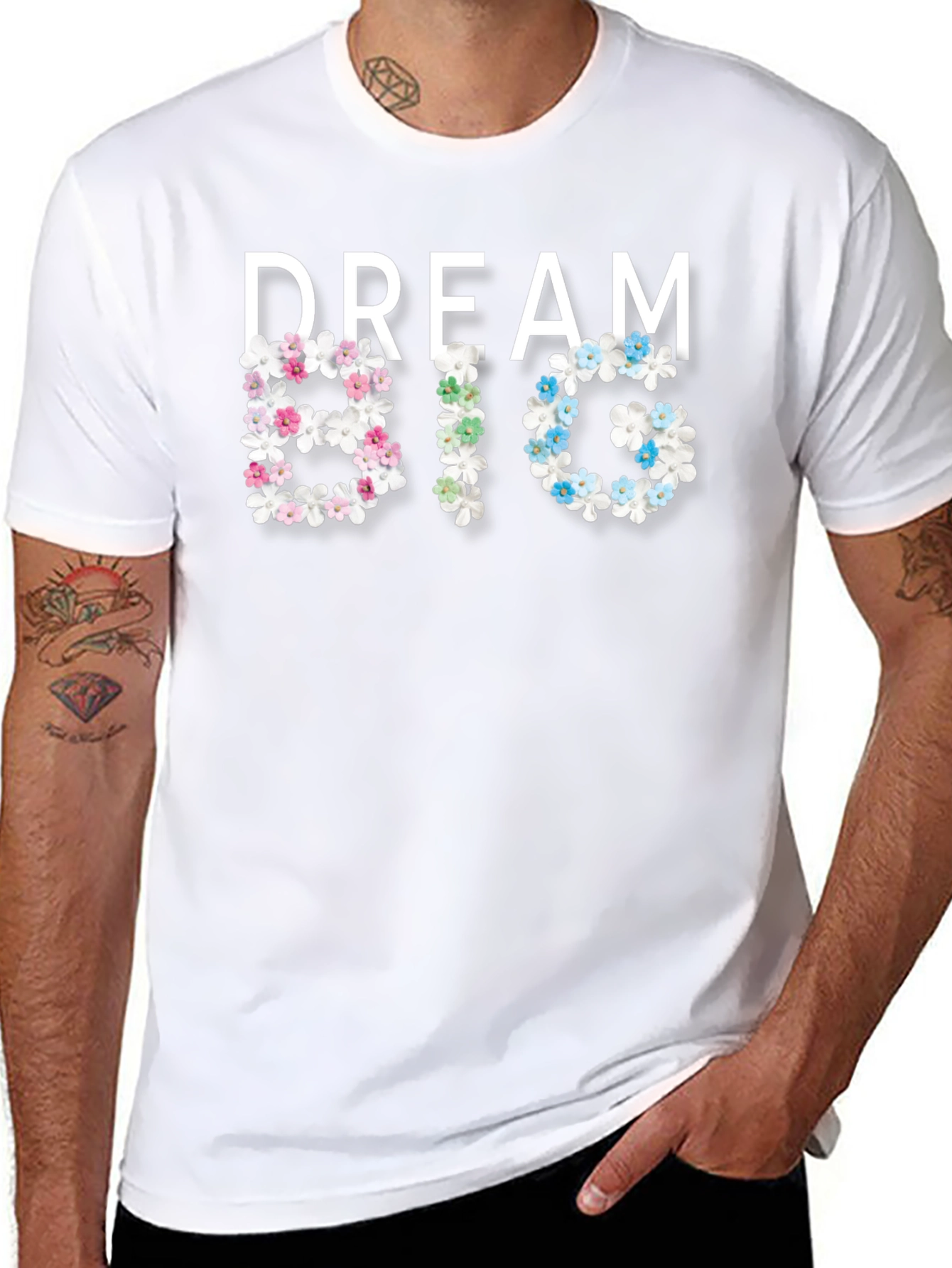 Dream Big Floral Graphic T-Shirt