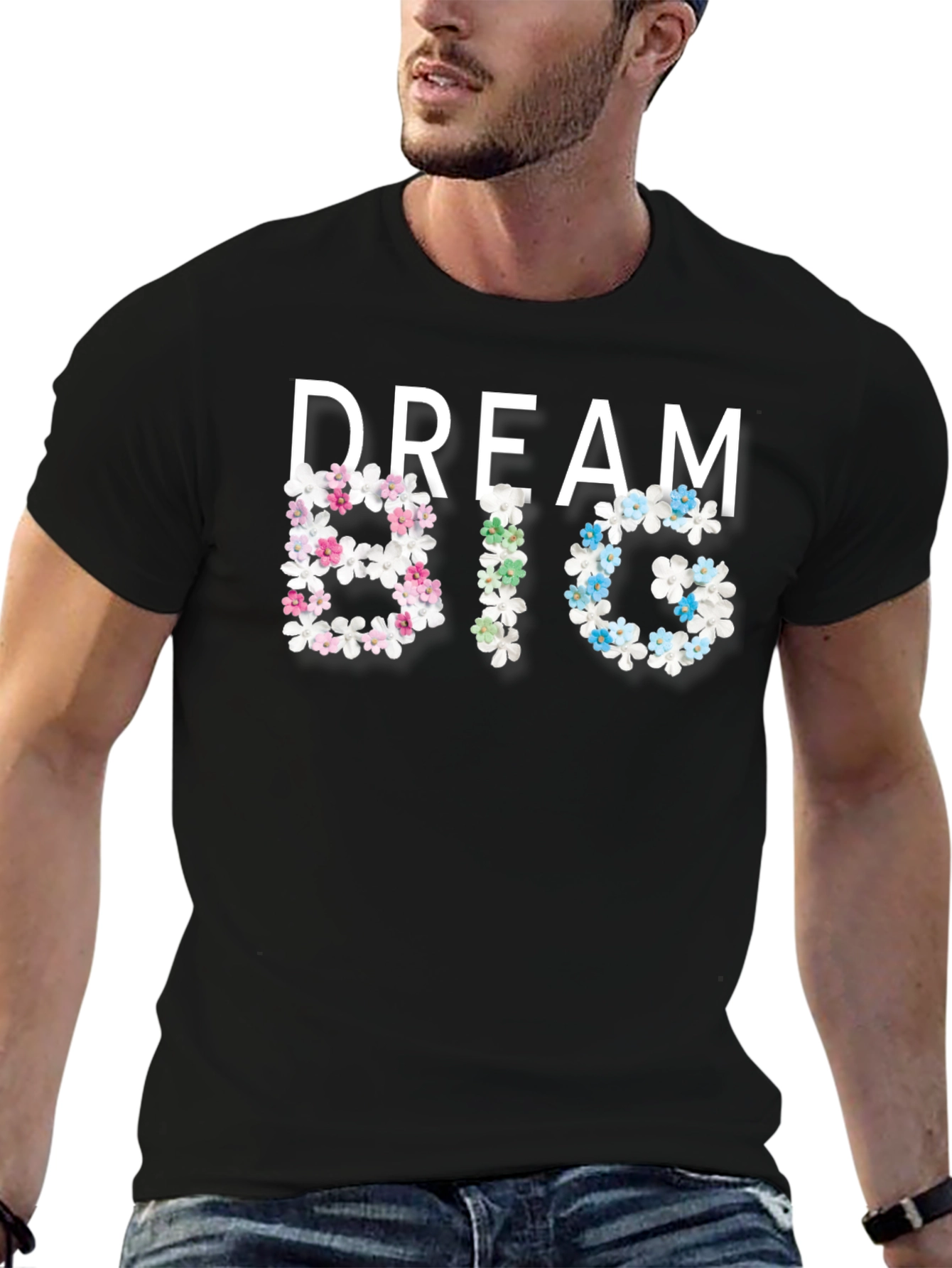 Dream Big Floral Graphic T-Shirt