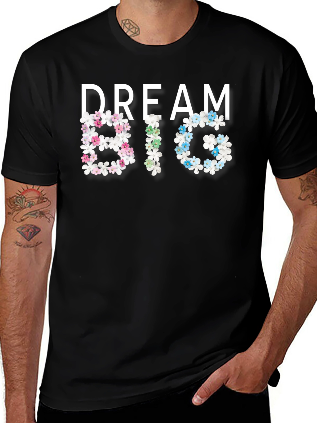 Dream Big Floral Graphic T-Shirt