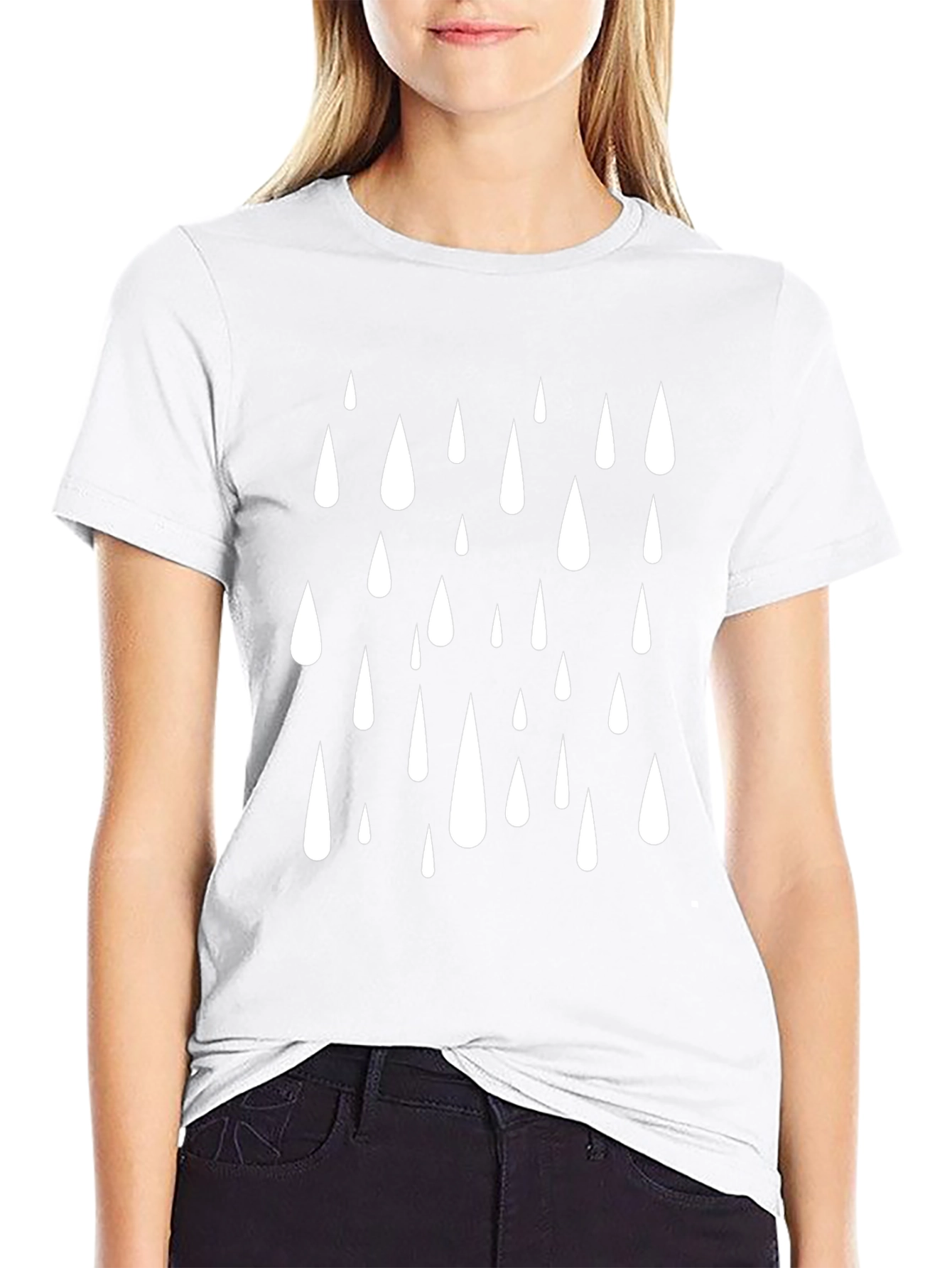 Raindrop Graphic Tee - Black