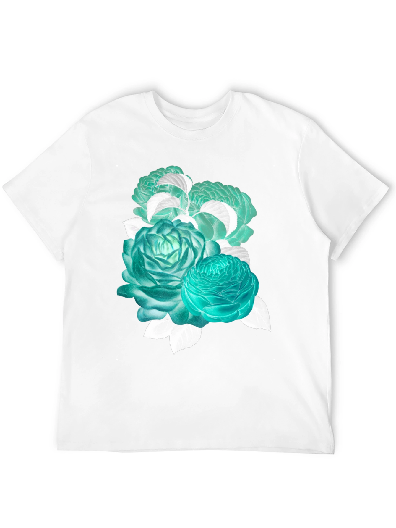 Floral Graphic Tee - Stylish Black Cotton T-Shirt