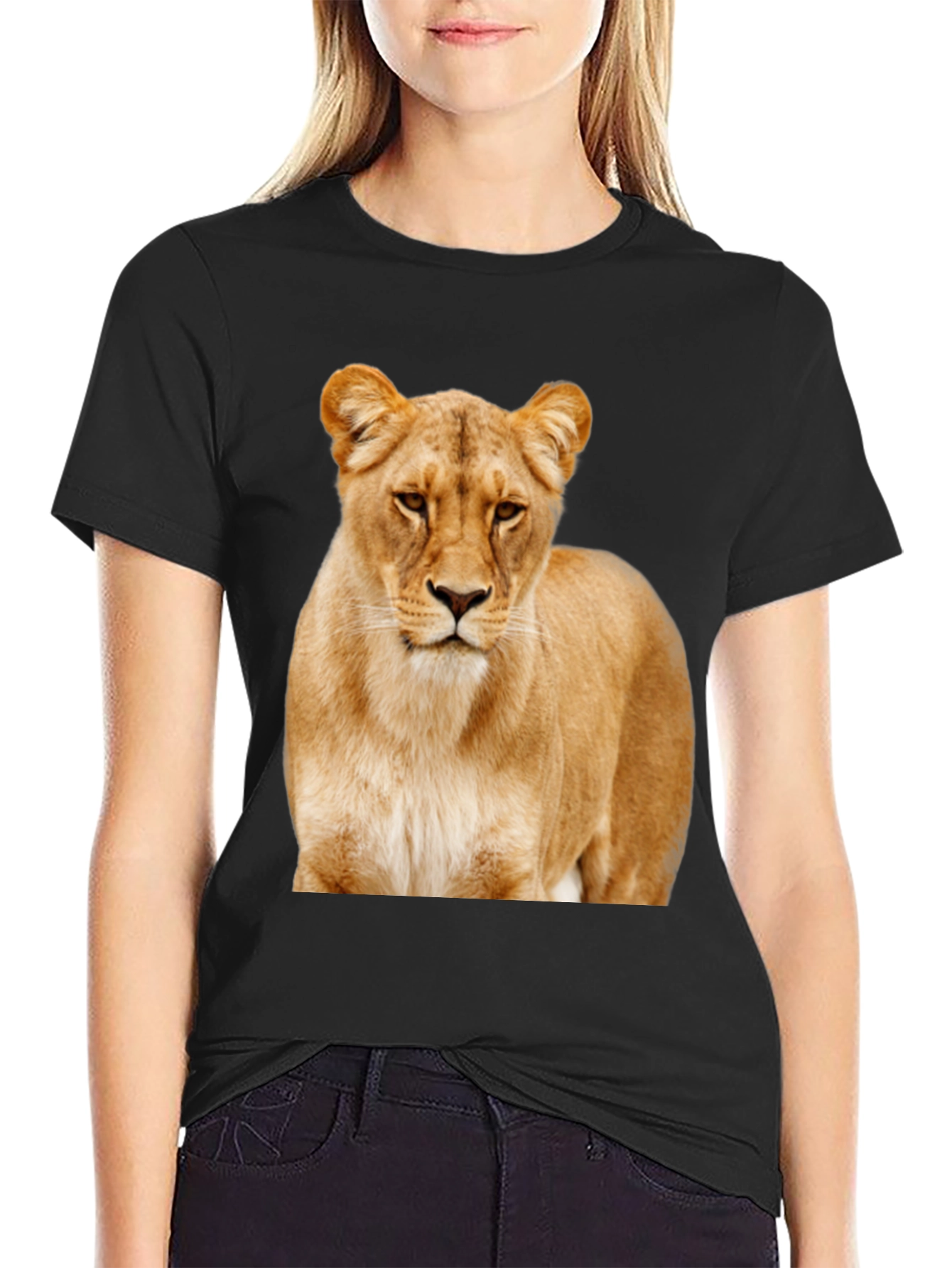Lion Graphic Tee - Stylish Animal Print T-Shirt