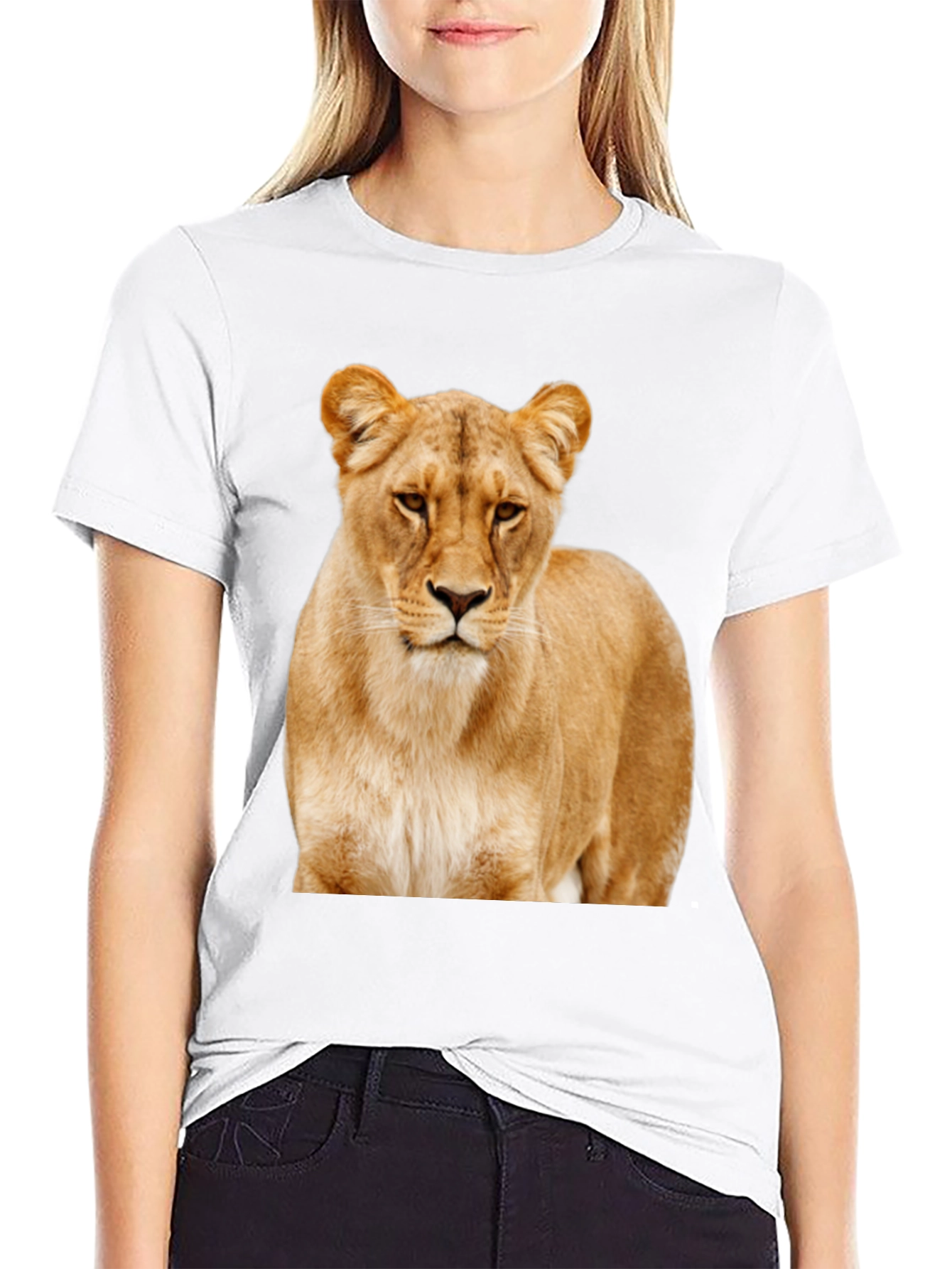 Lion Graphic Tee - Stylish Animal Print T-Shirt