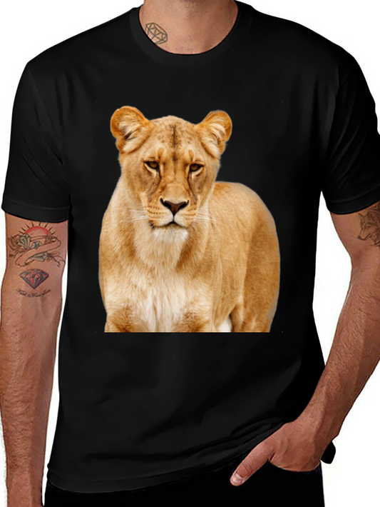 Lion Graphic Tee - Stylish Animal Print T-Shirt