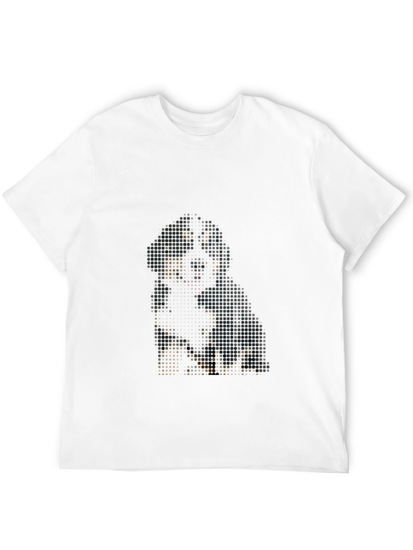 Pixelated Dog Graphic Tee - Modern Black T-Shirt