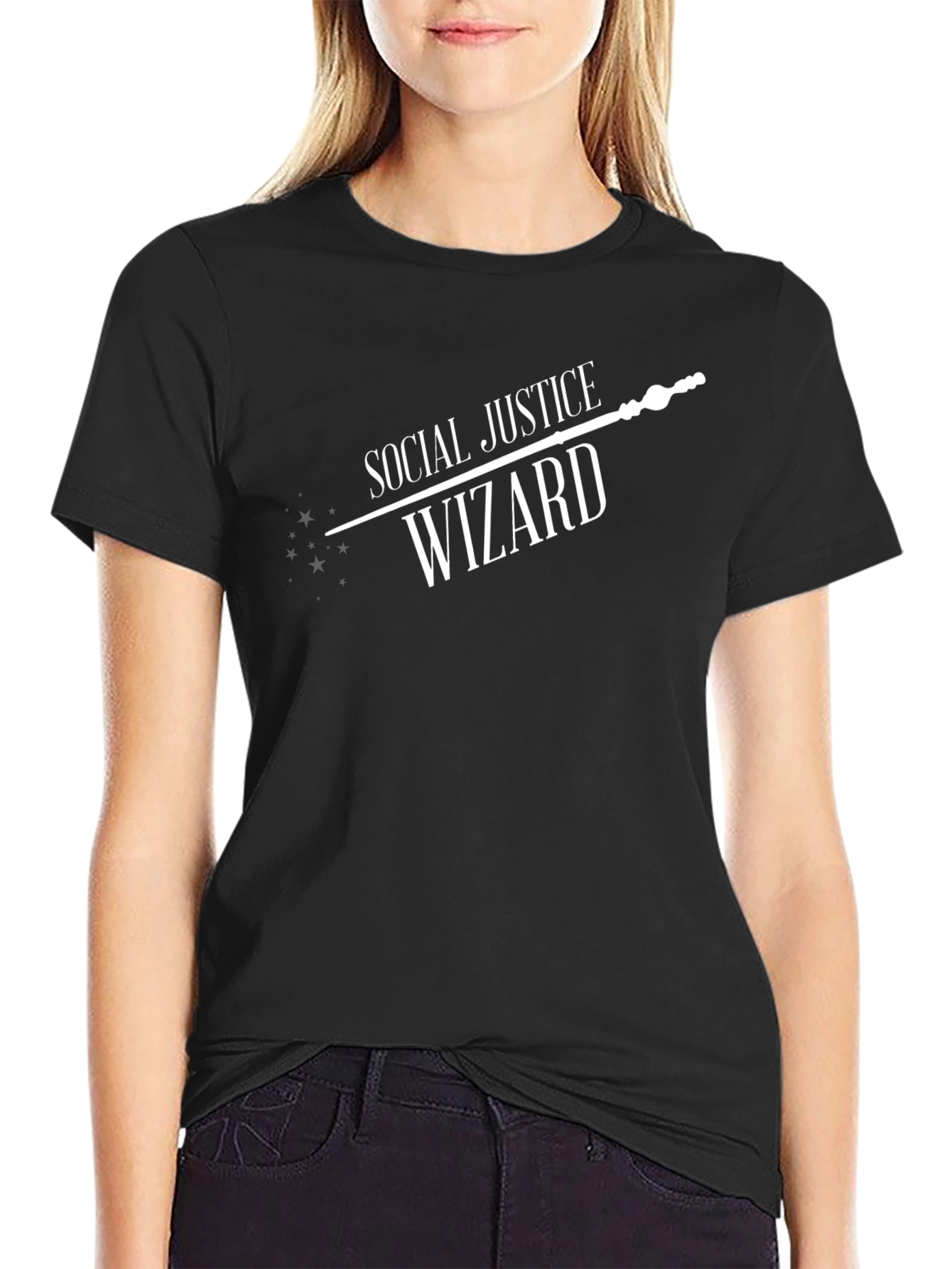 Social Justice Wizard Graphic Tee - Black