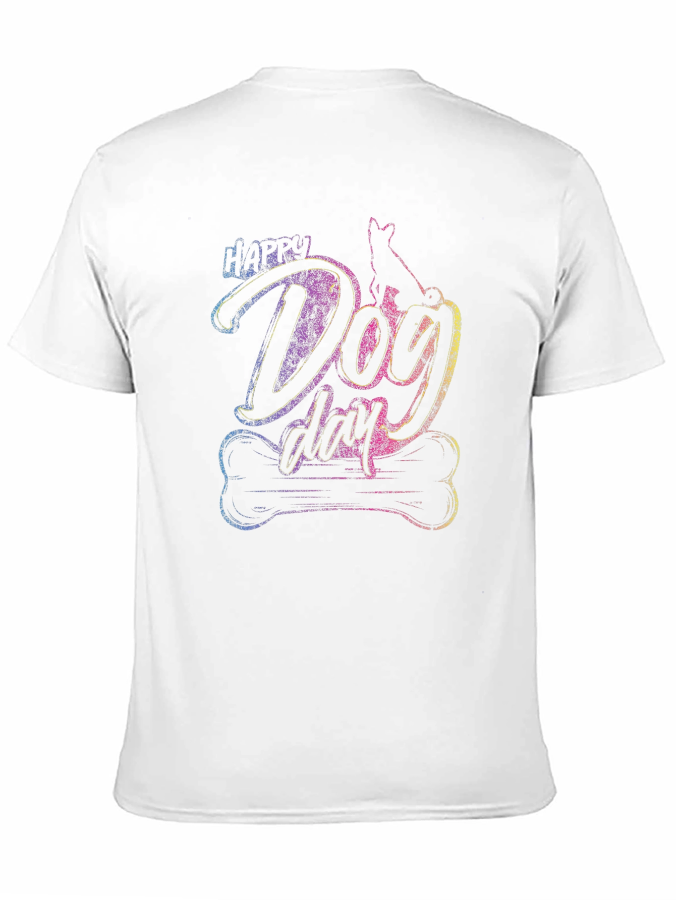 Happy Dog Day Graphic Tee - Casual Cotton Shirt
