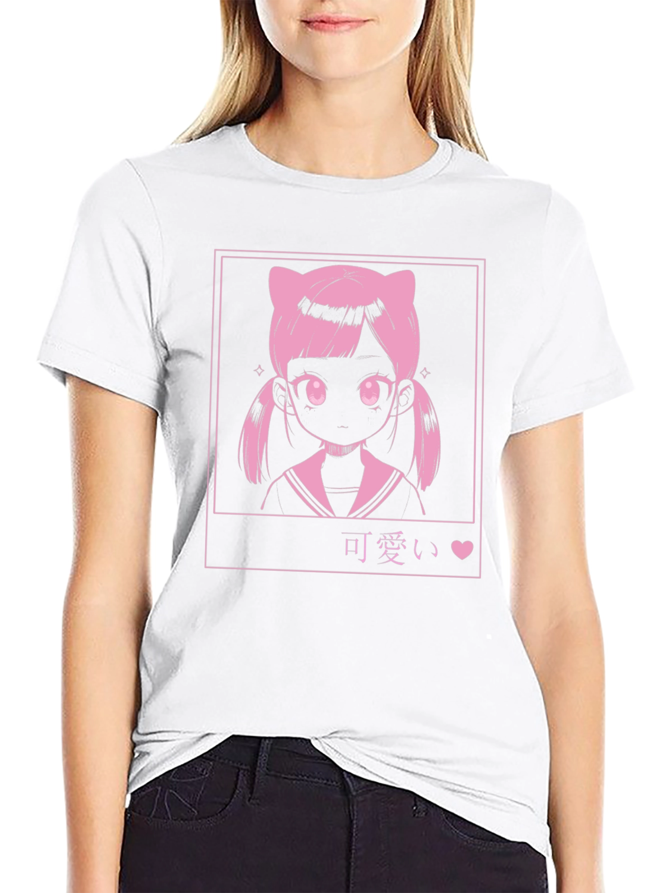 Kawaii Anime Girl Graphic Tee