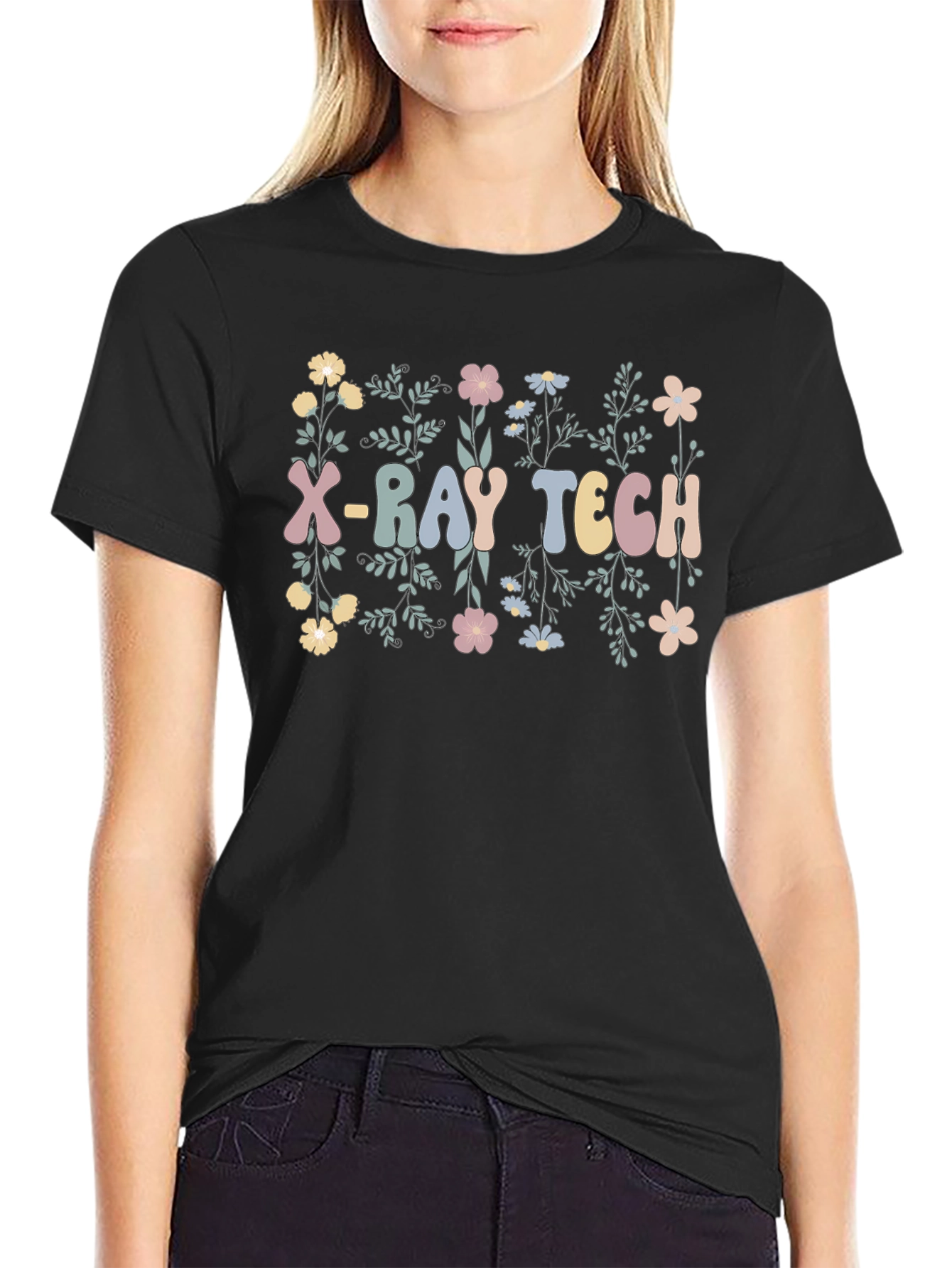 X-Ray Tech Floral Graphic T-Shirt