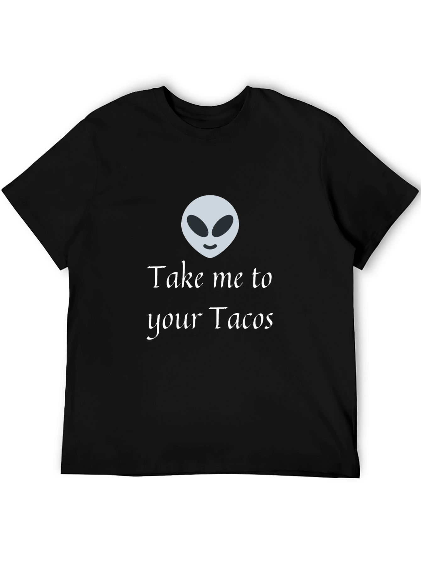 Alien Take Me To Your Tacos Black T-Shirt