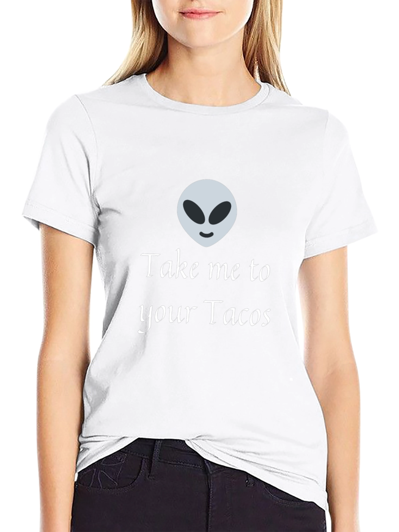Alien Take Me To Your Tacos Black T-Shirt