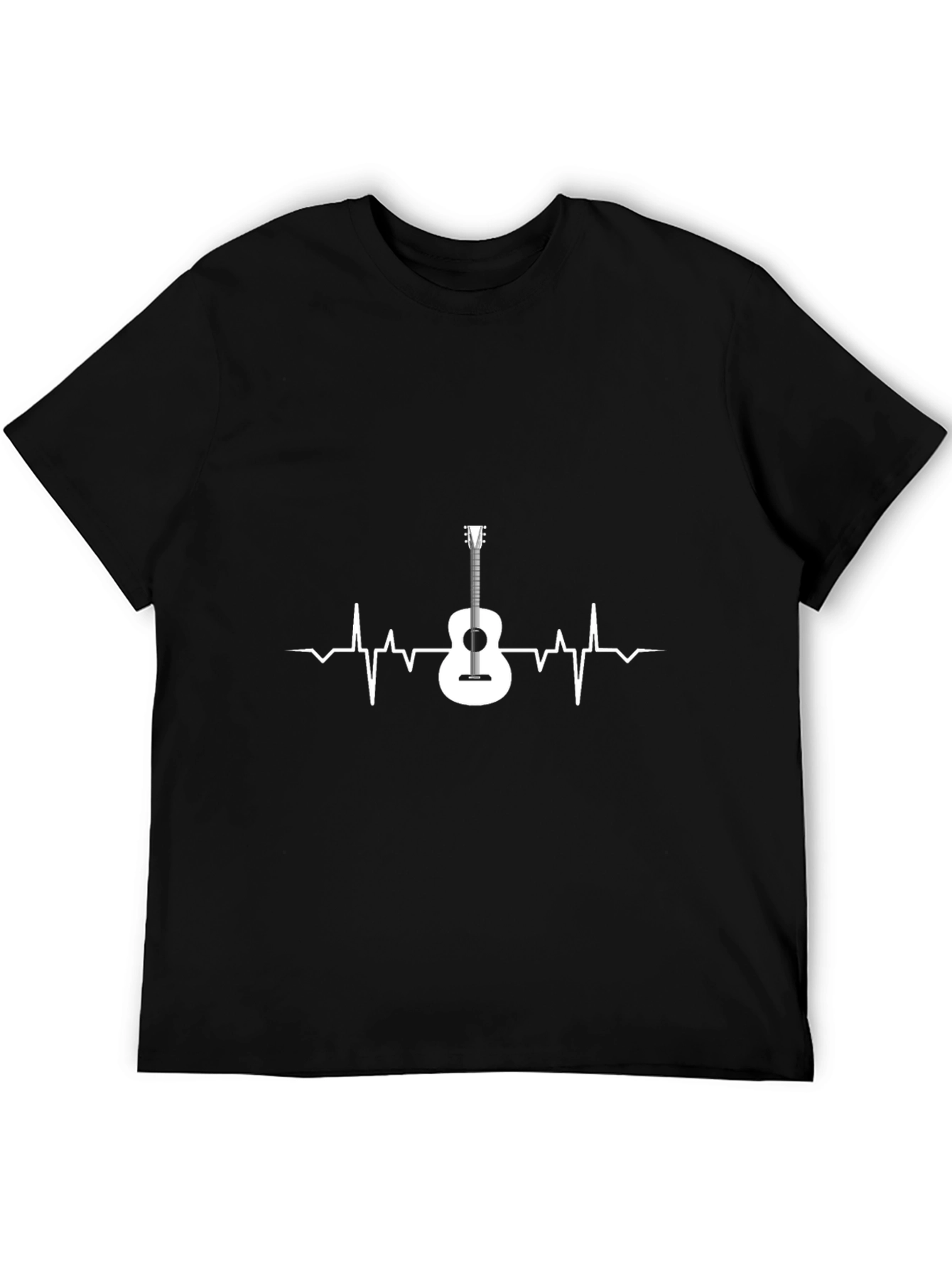 Guitar Heartbeat Graphic Tee - Music Lover Shirt