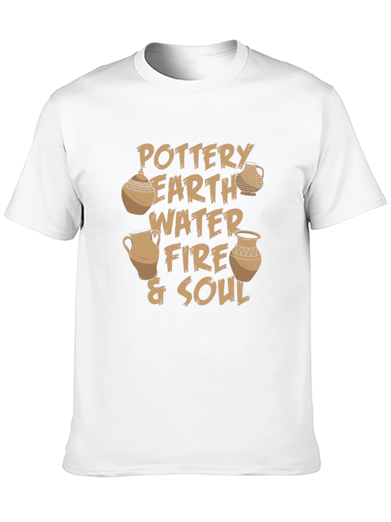 Pottery Earth Water Fire & Soul Black T-Shirt