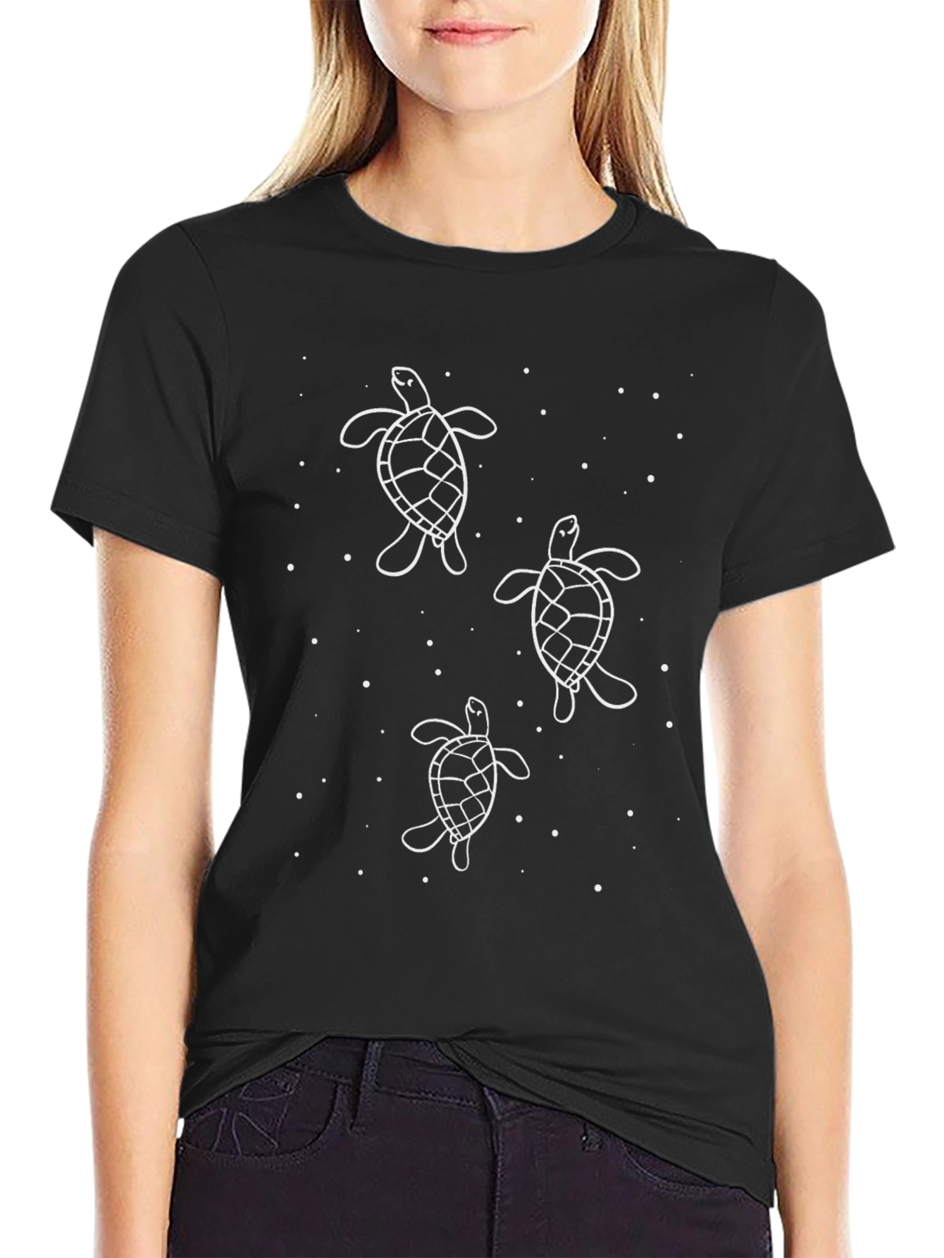 Turtle Graphic Black T-Shirt