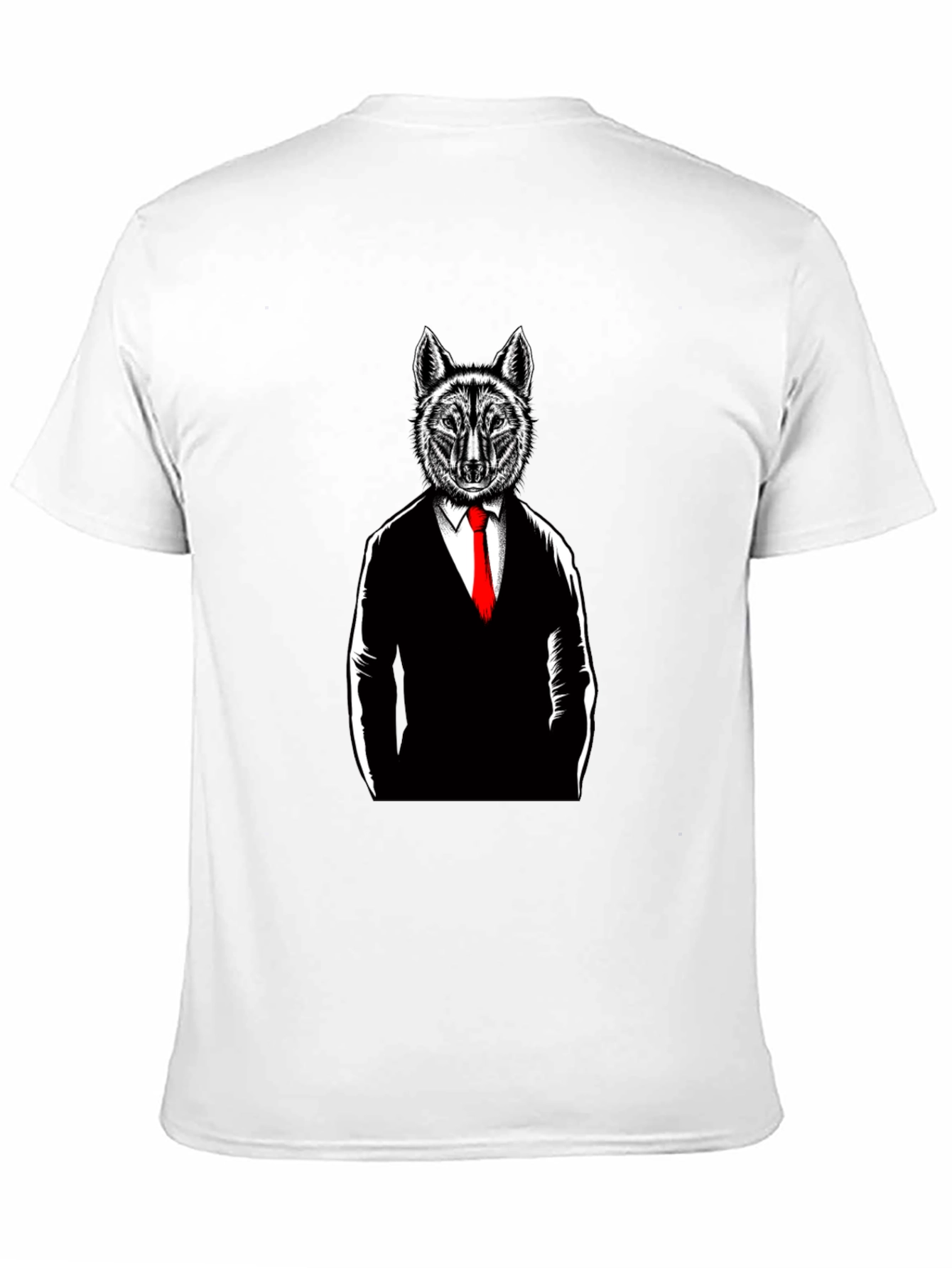 Wolf in Suit Graphic T-Shirt - Black