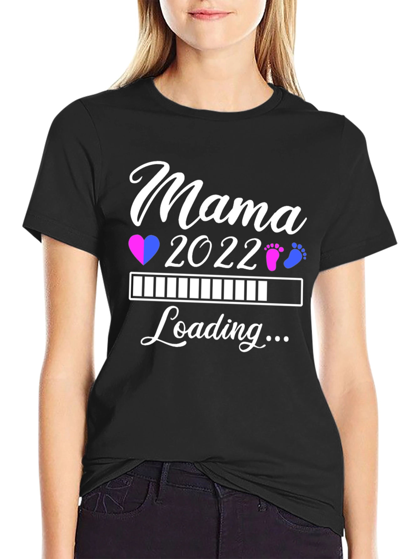 Mama 2022 Loading Pregnancy T-Shirt
