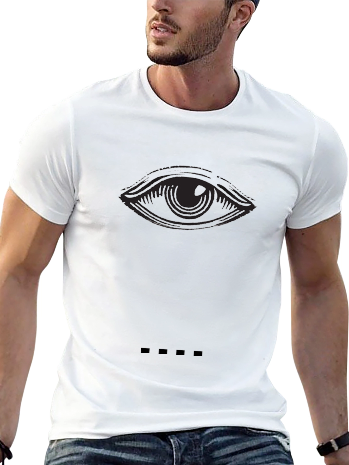 Eye Graphic Black T-Shirt - Stylish Mens Tee