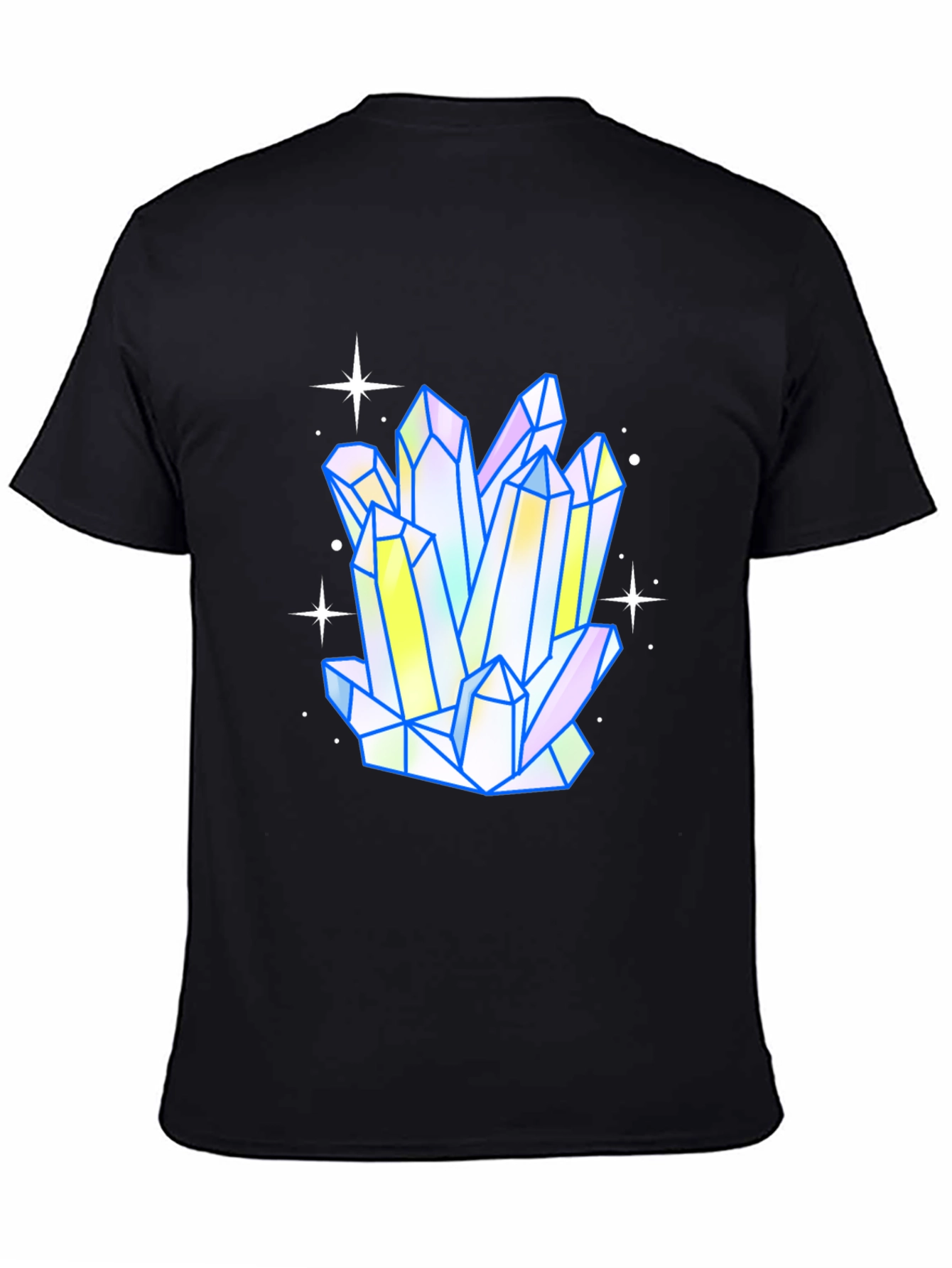 Crystal Cluster Graphic Tee - Trendy Mens Black T-Shirt