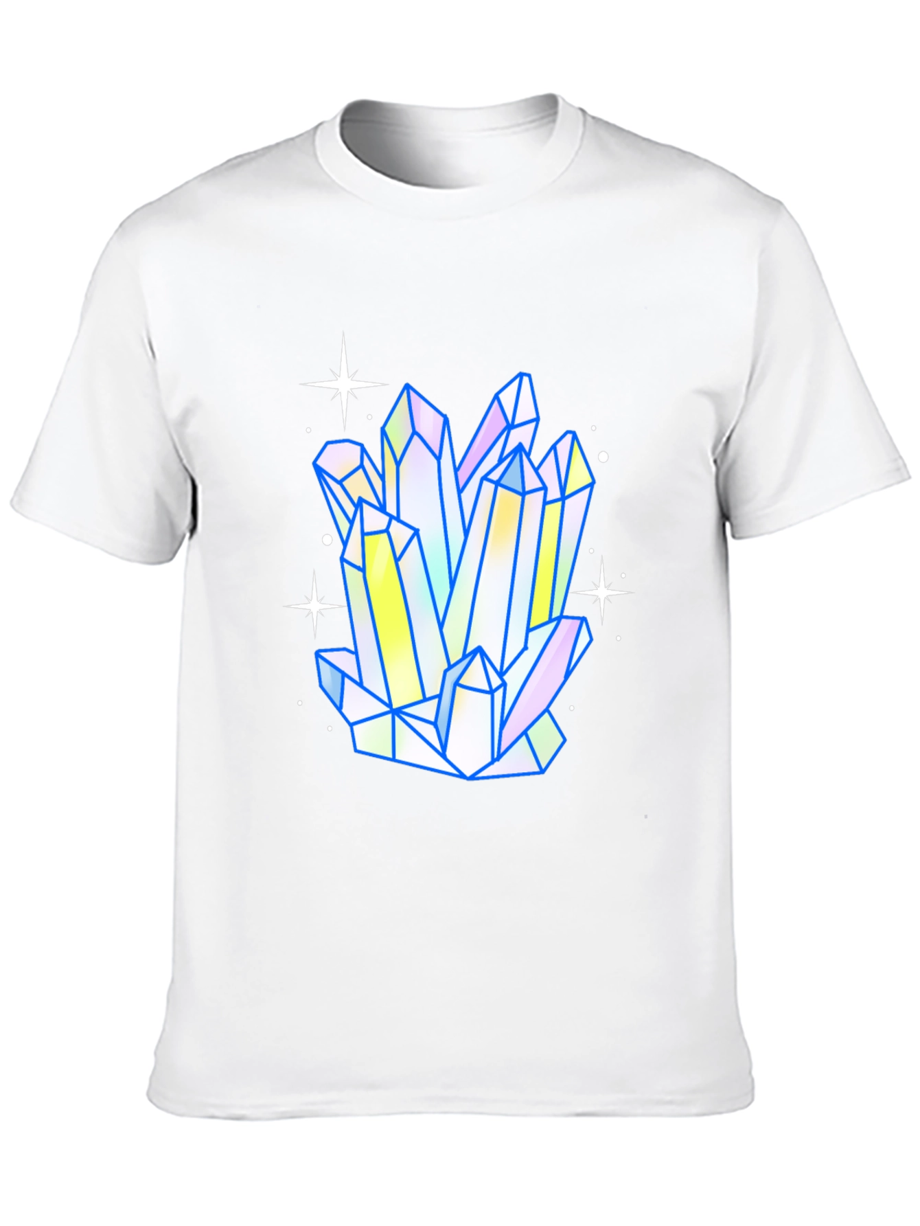Crystal Cluster Graphic Tee - Trendy Mens Black T-Shirt