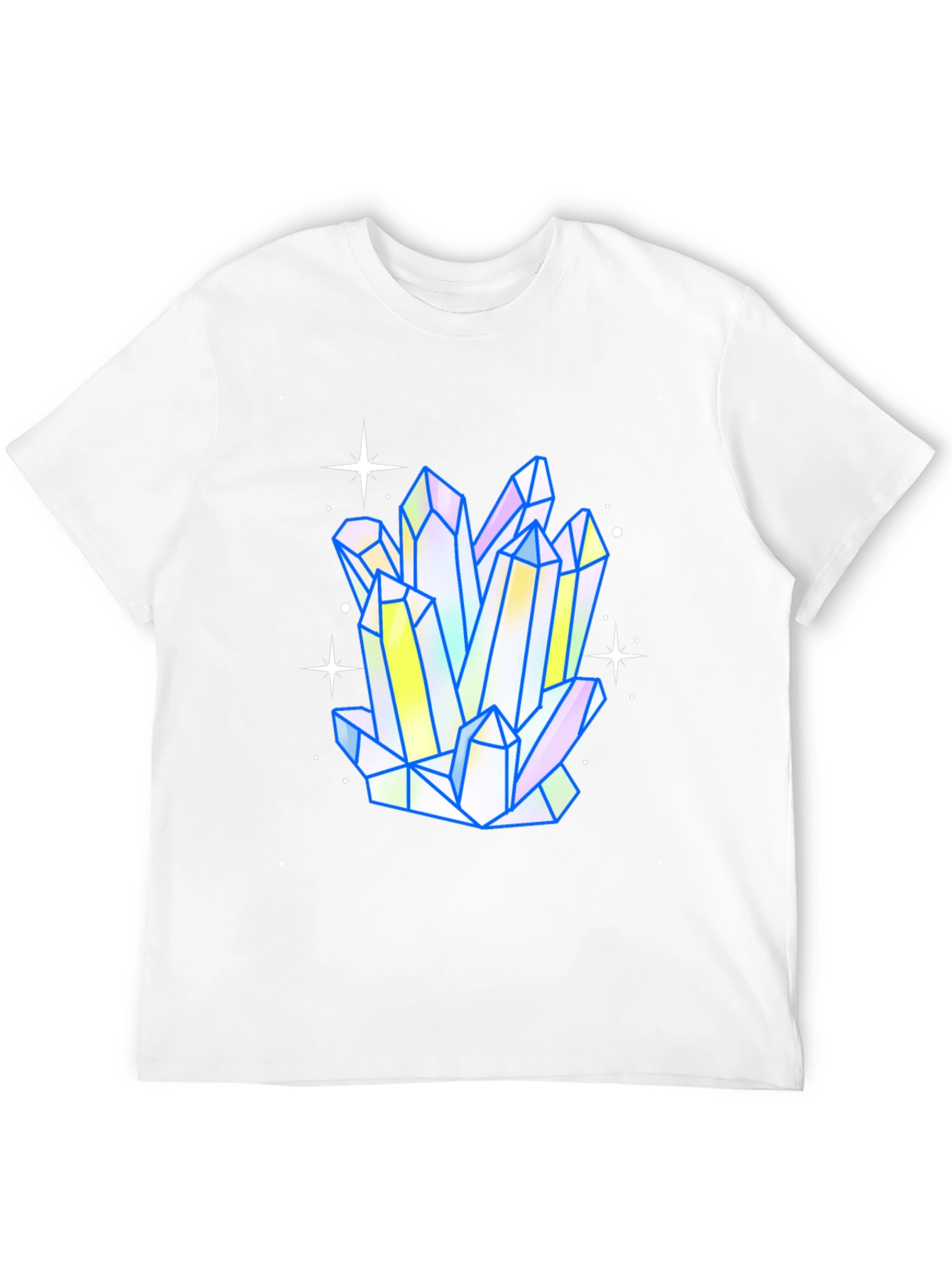 Crystal Cluster Graphic Tee - Trendy Mens Black T-Shirt